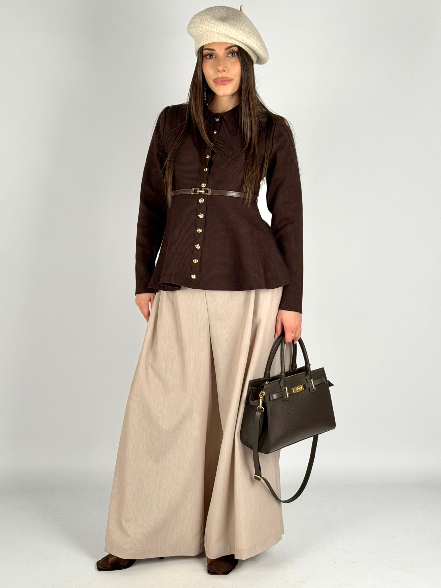 Pantalone bonton beige