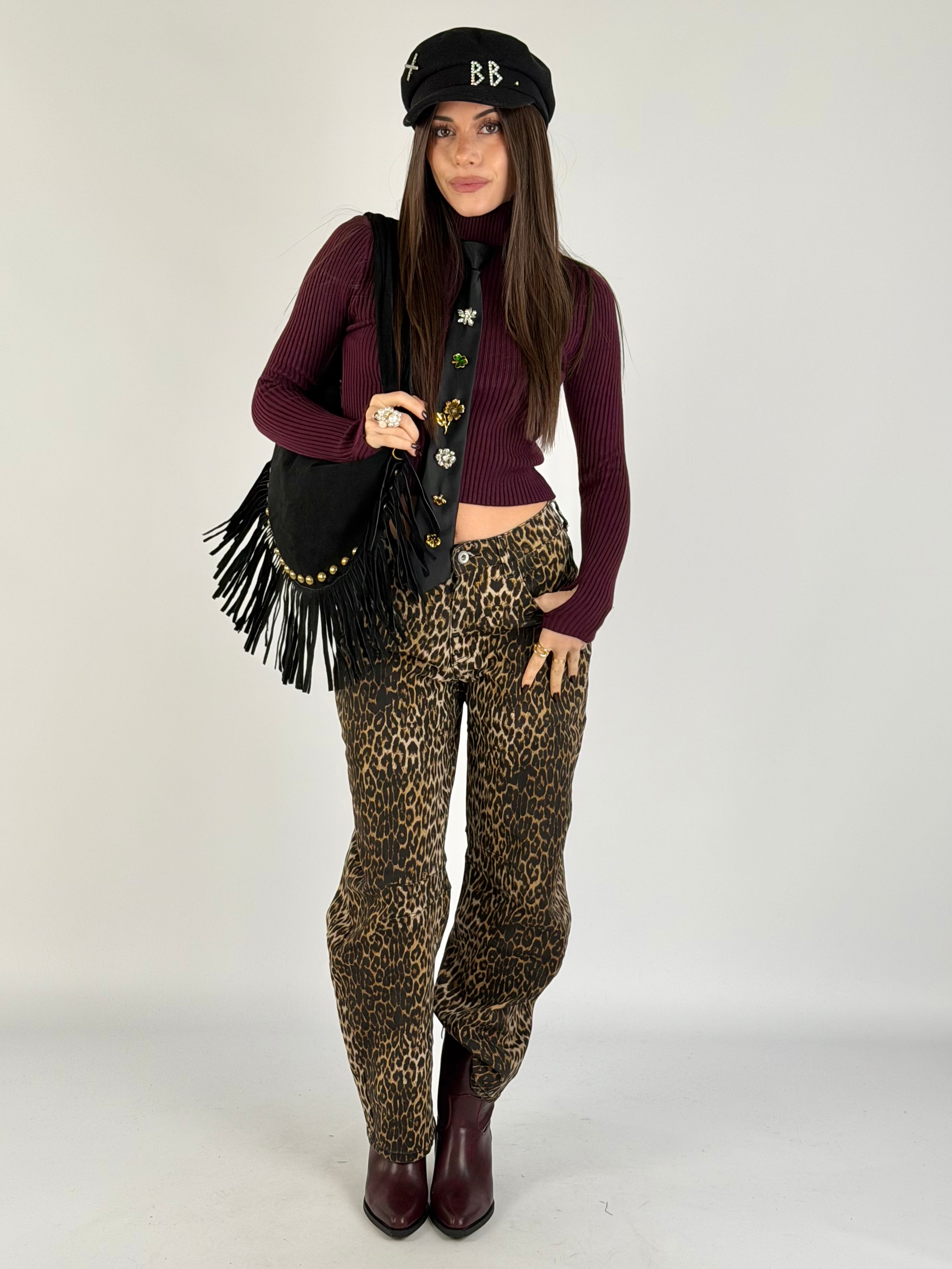 Maglia Safari bordeaux