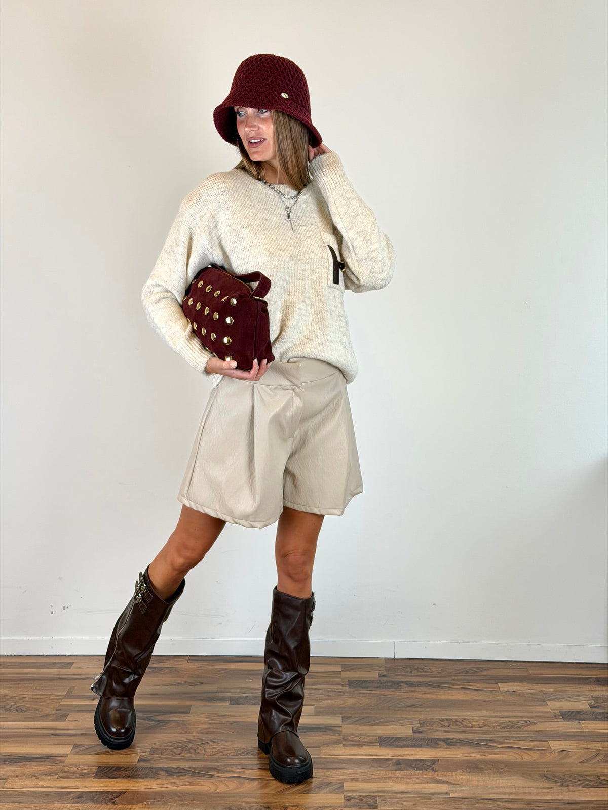 Short Harpina beige