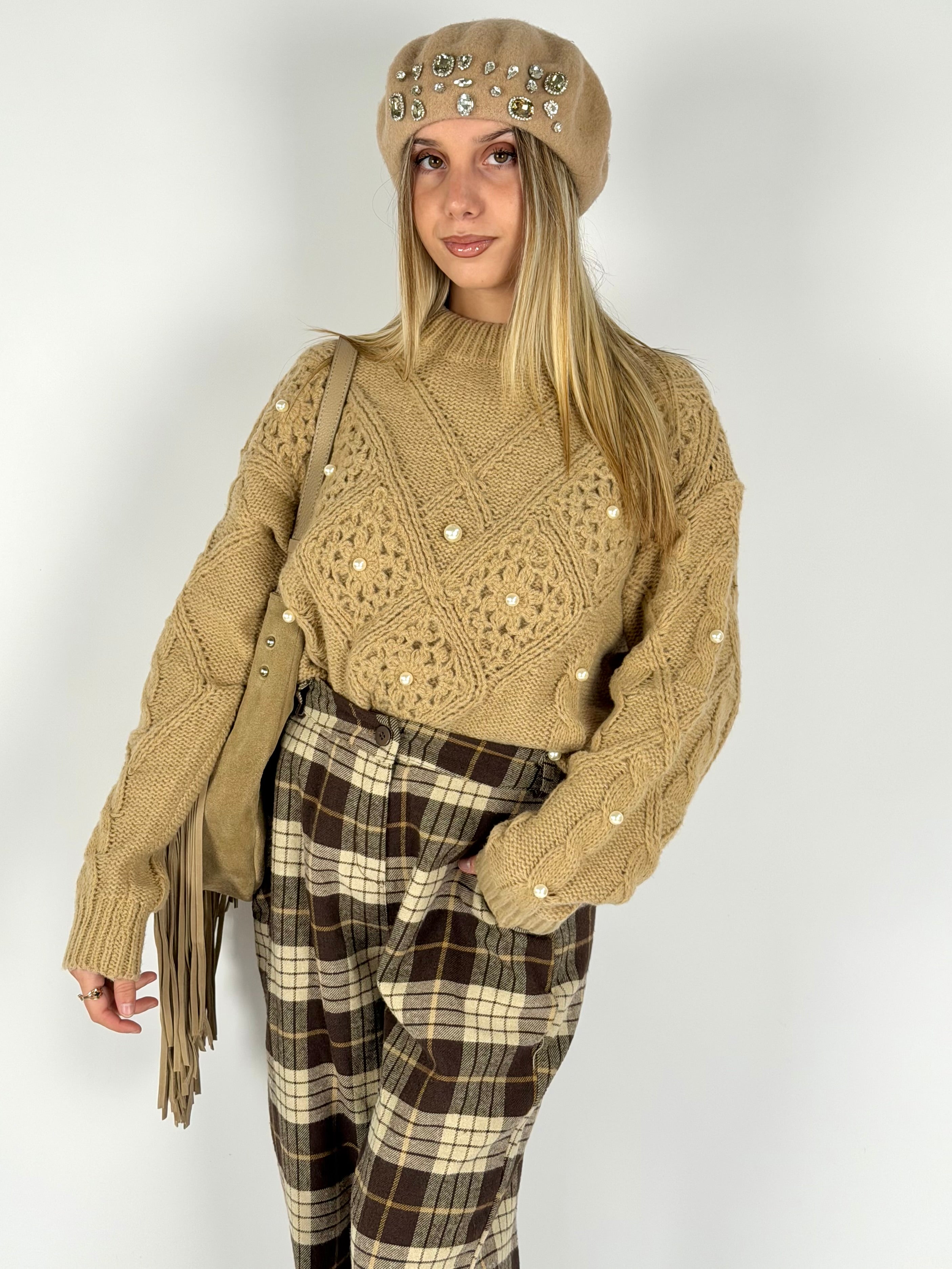 Maglia Perla tabacco