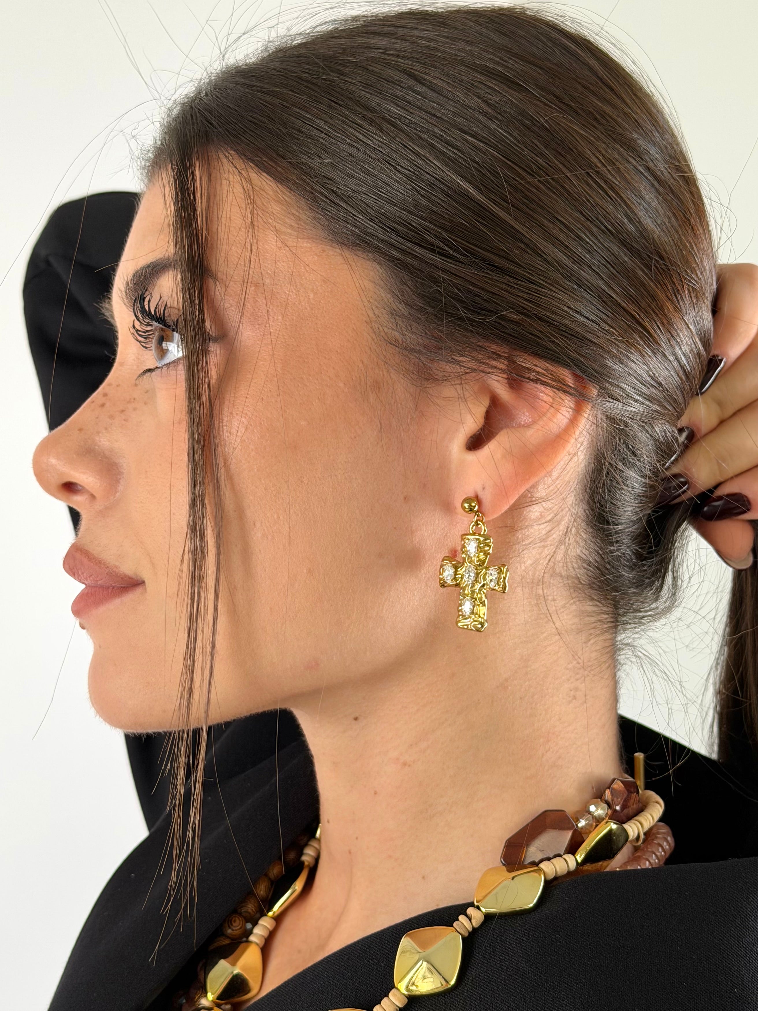 Orecchini cross - 2 colori