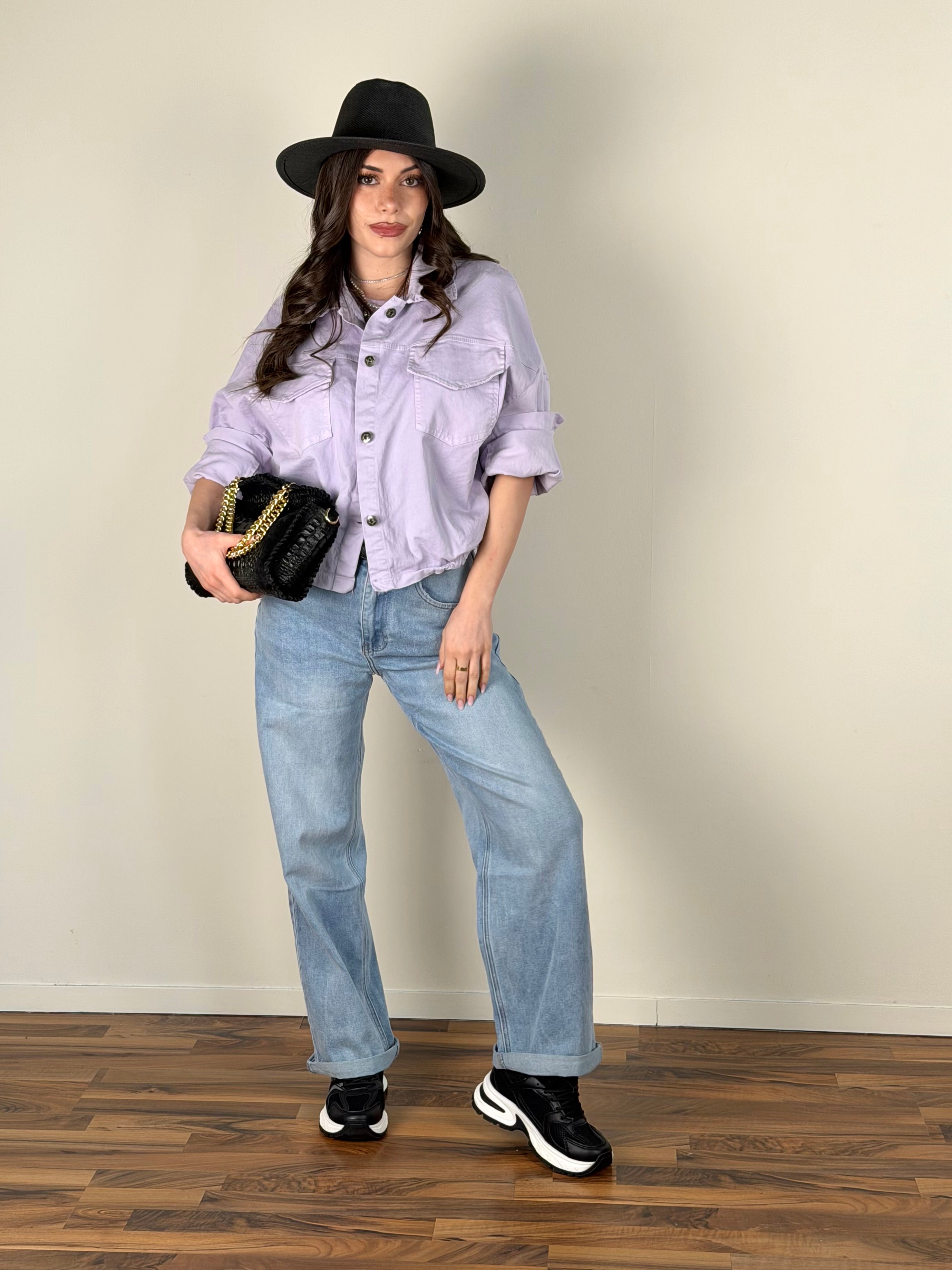 Giubbino jeans Carmen lilla