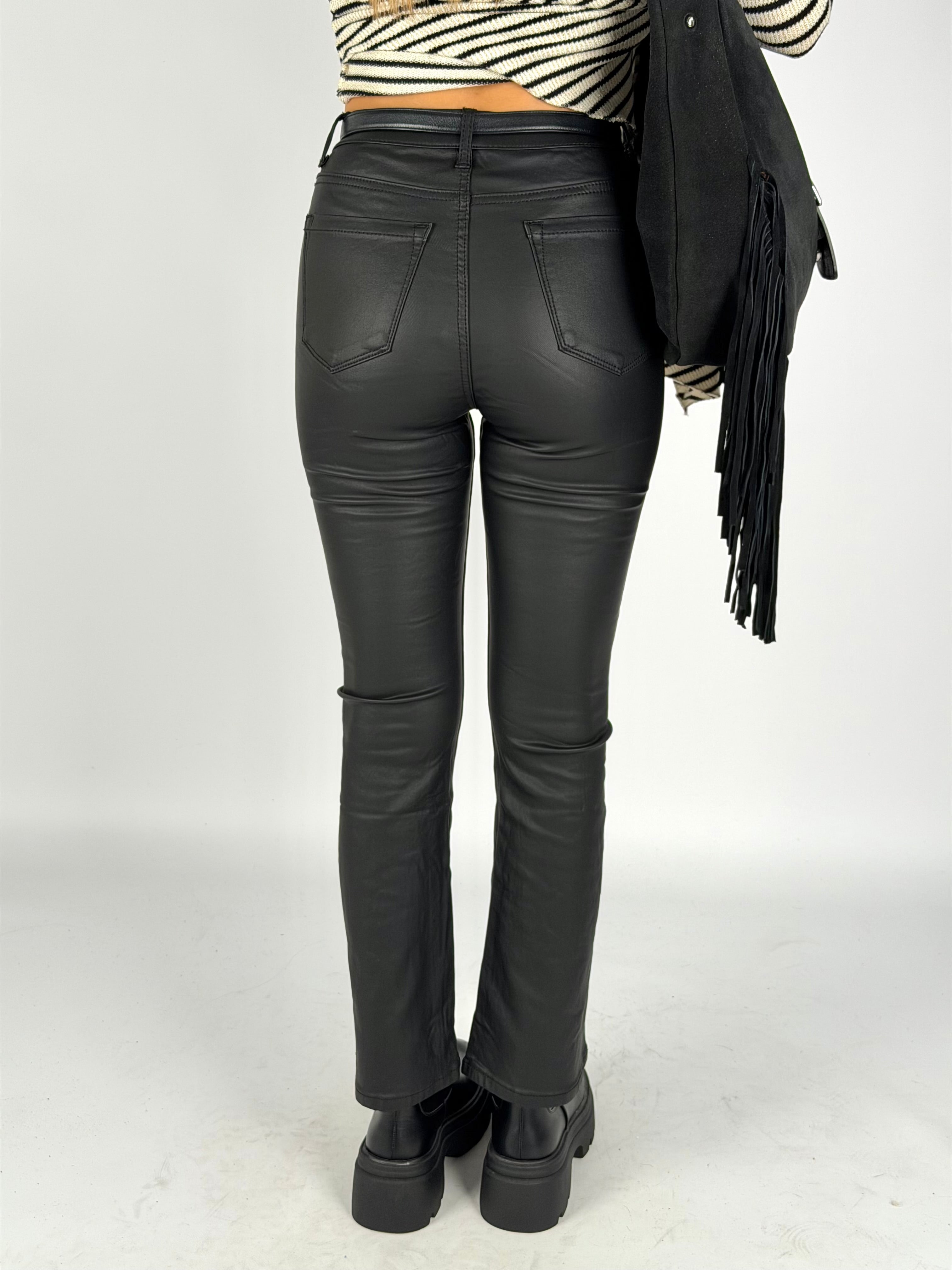Pantalone ecopelle Dylan nero