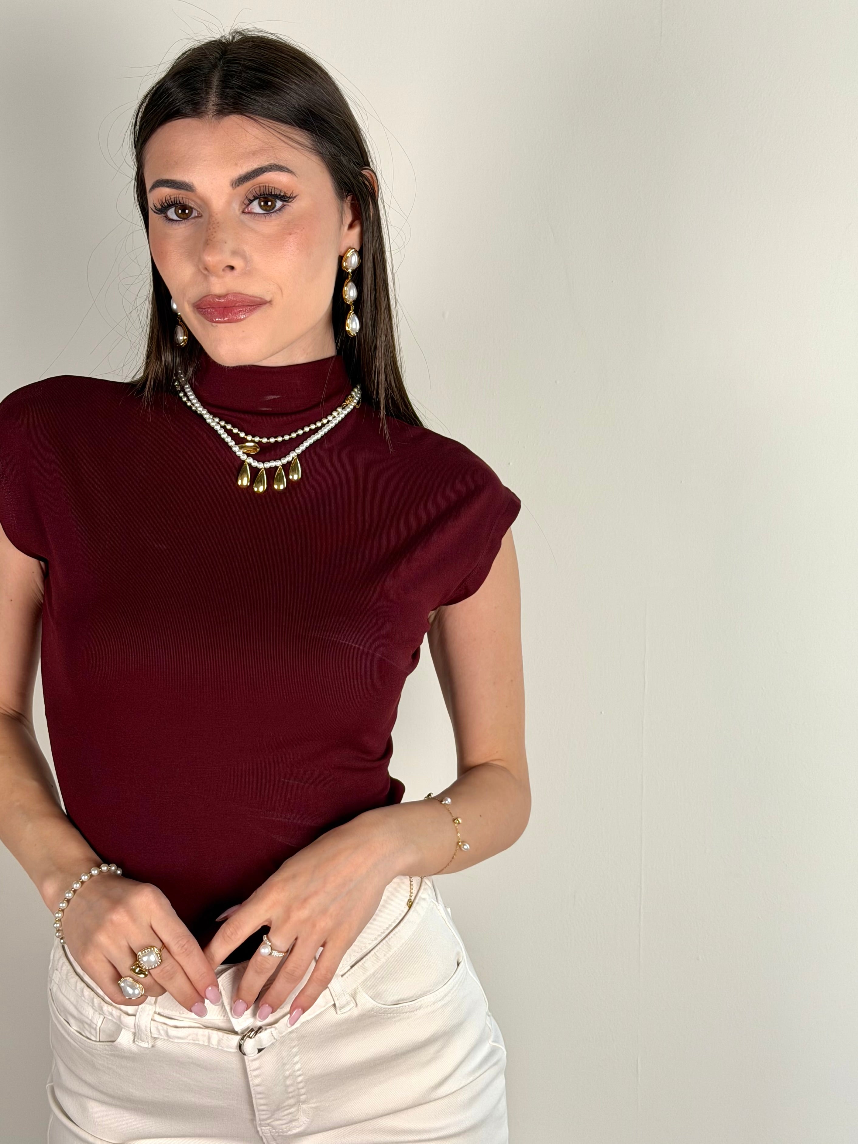 Maglia Prisma bordeaux