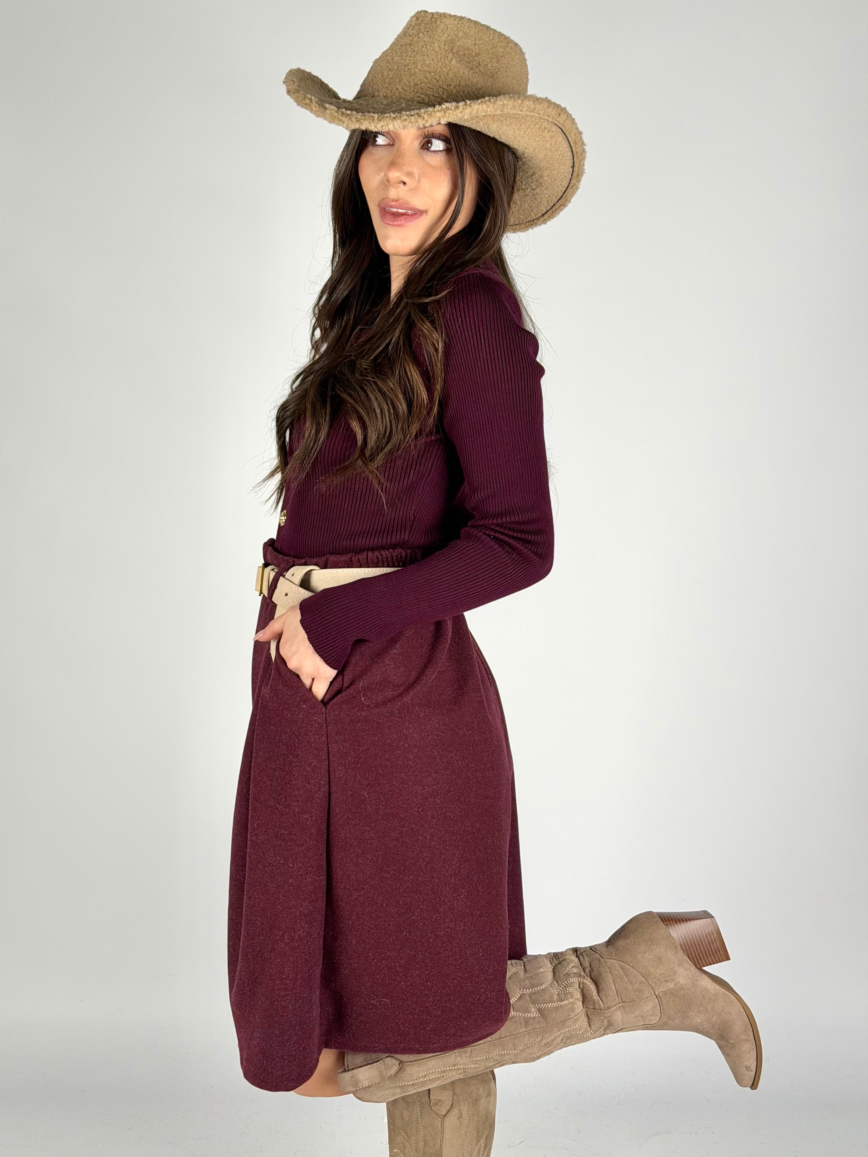 Maglia Lusilla bordeaux