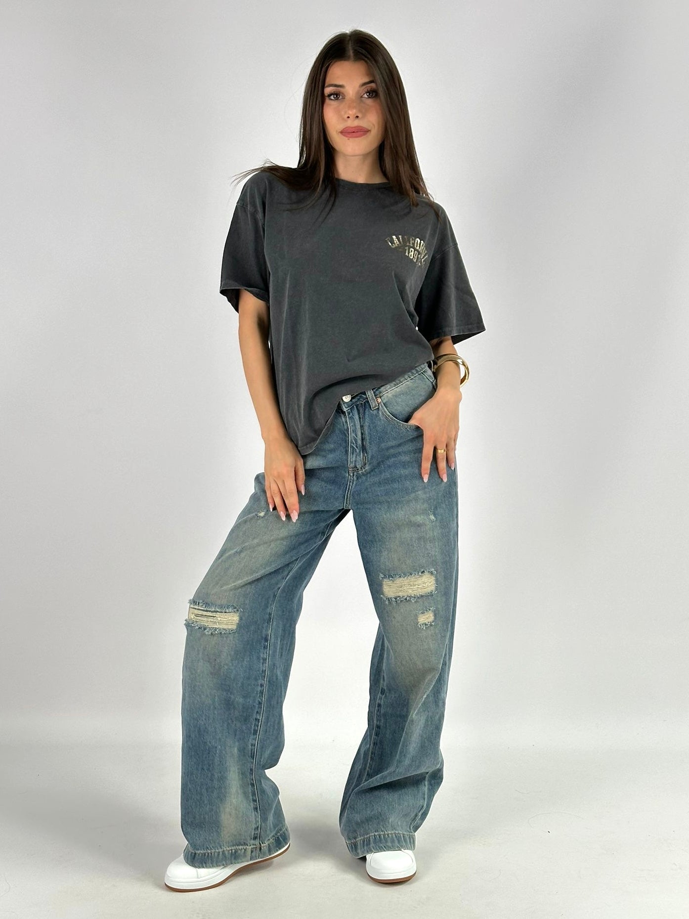 T-shirt premium 100% cotone California nera