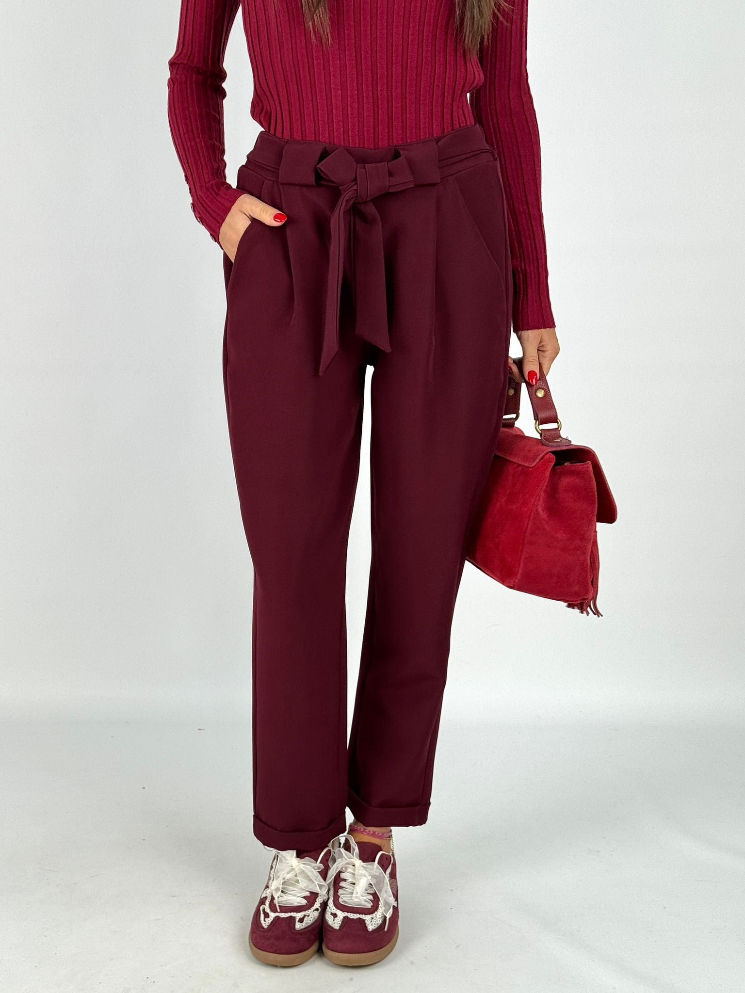 Pantalone completo Amira bordeaux