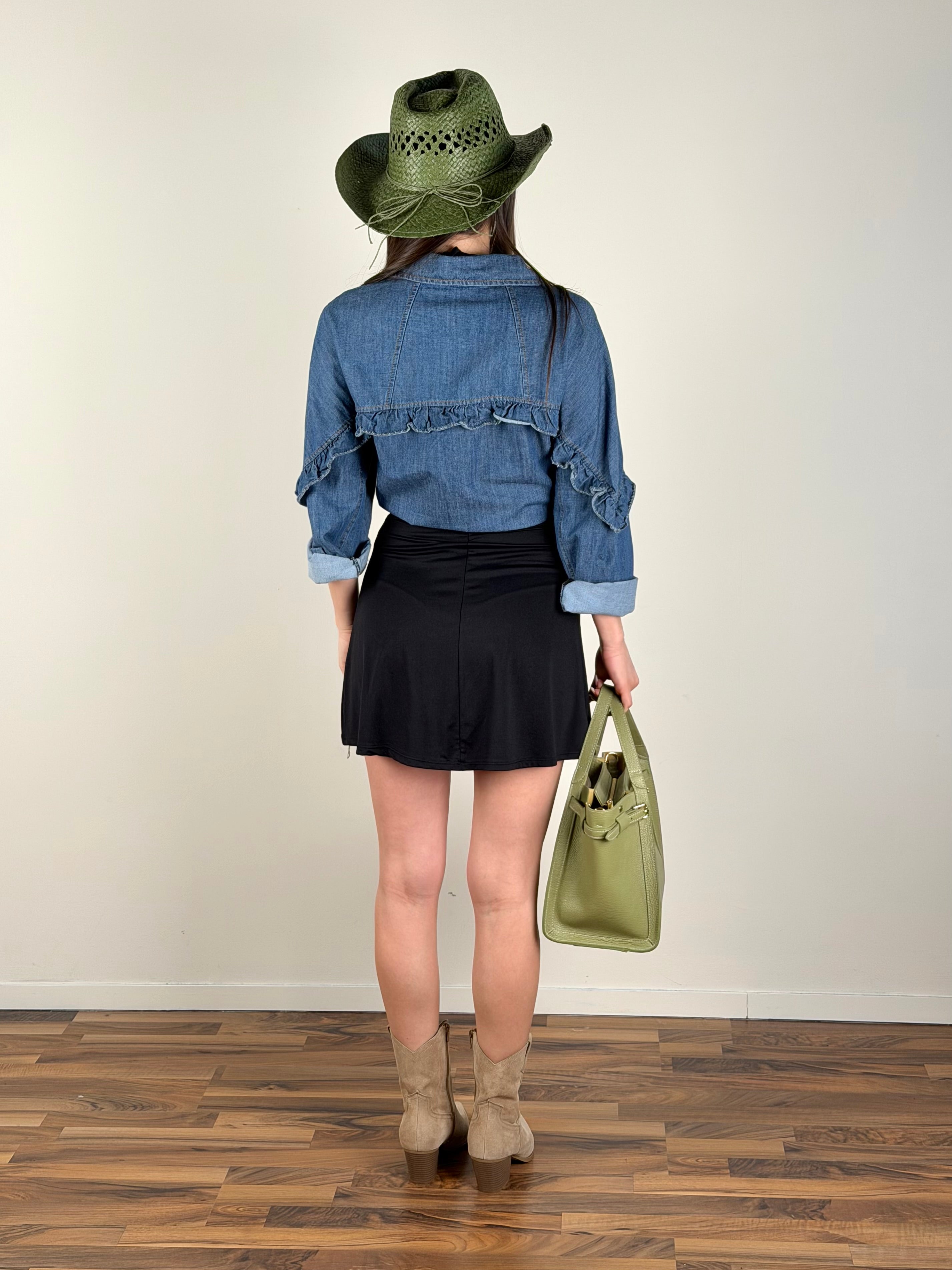 Camicia di jeans Rouche