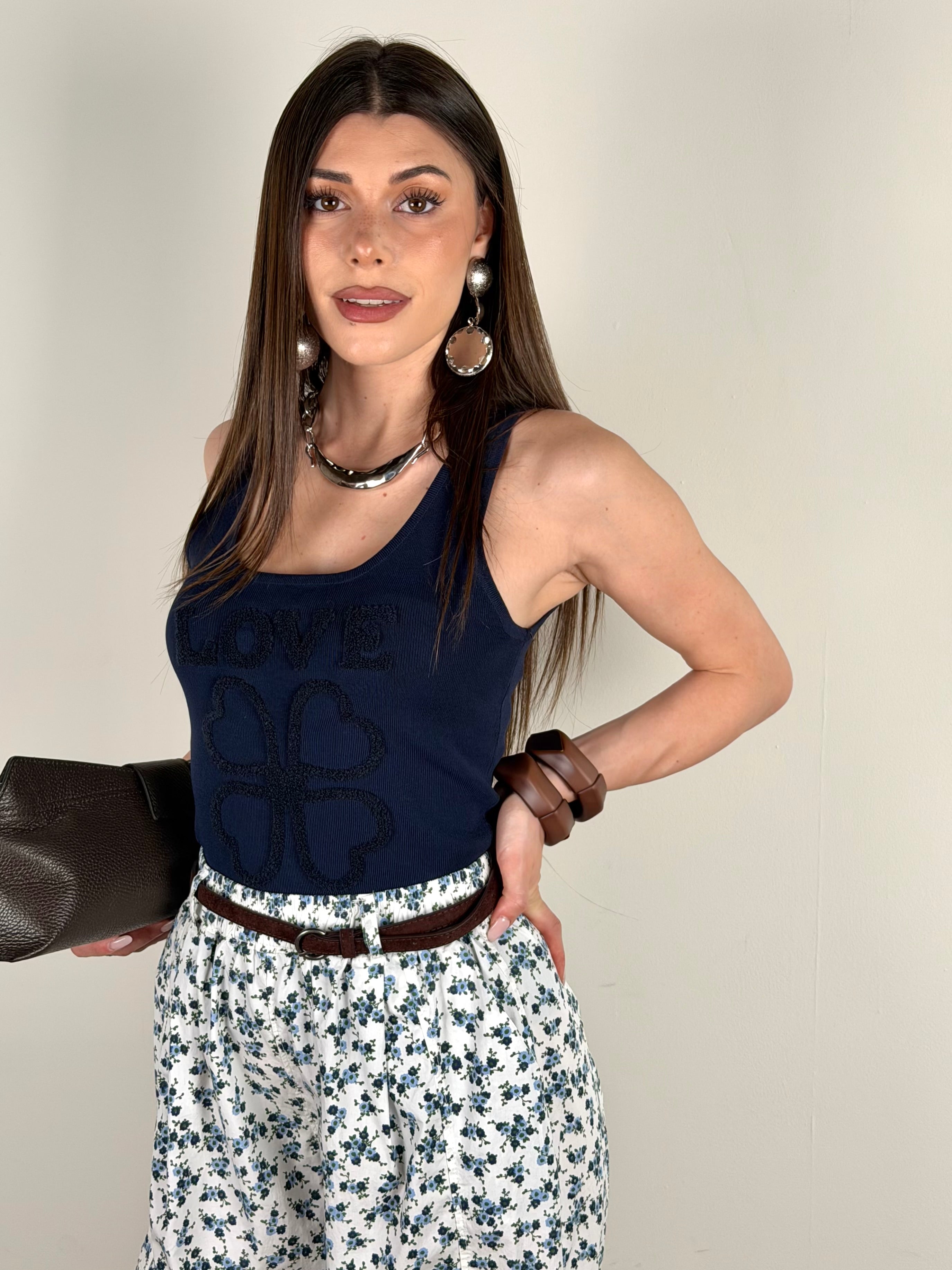 Top Ines blu