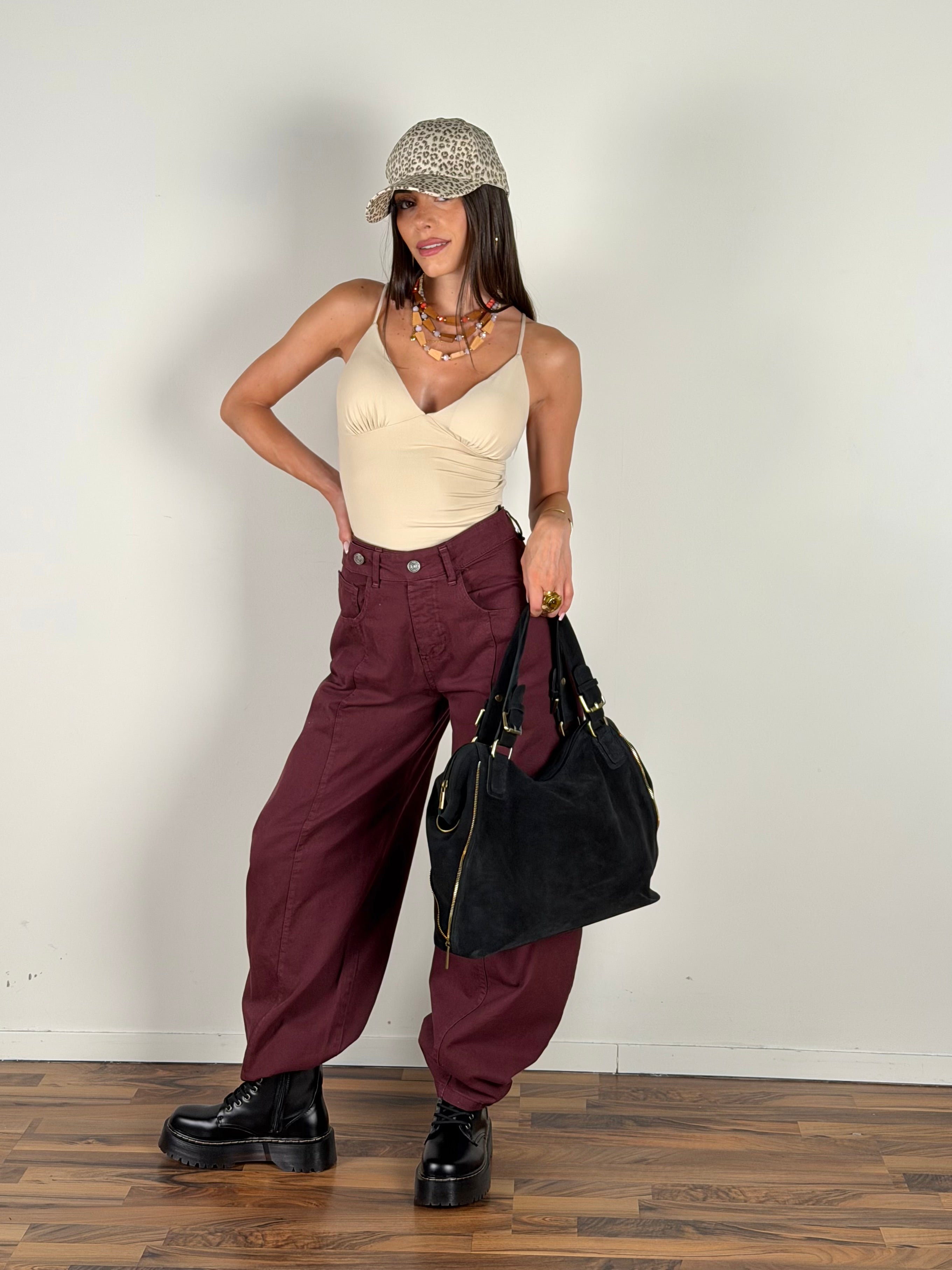 Jeans Yvon bordeaux