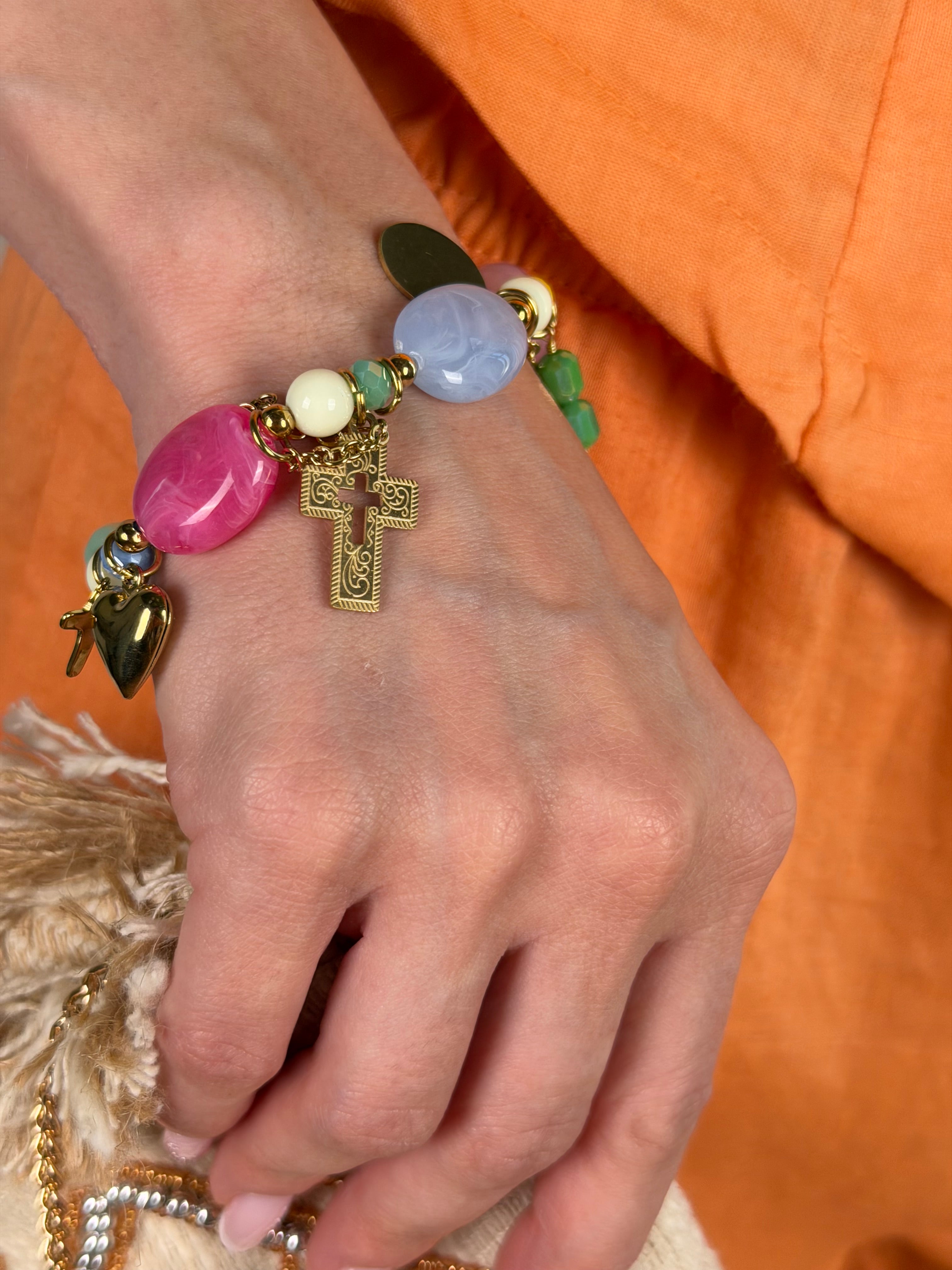 Bracciale ciondoli - collezione multicolor