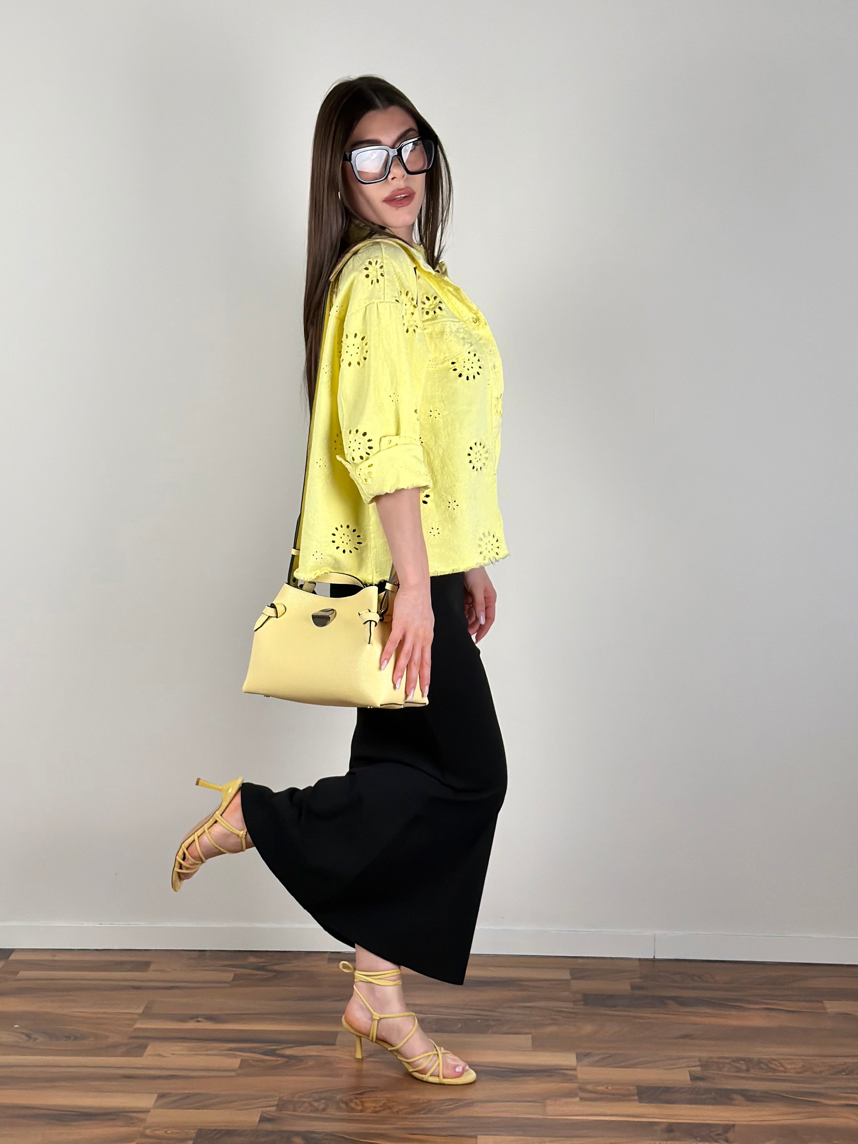 Giubbino jeans Carly giallo