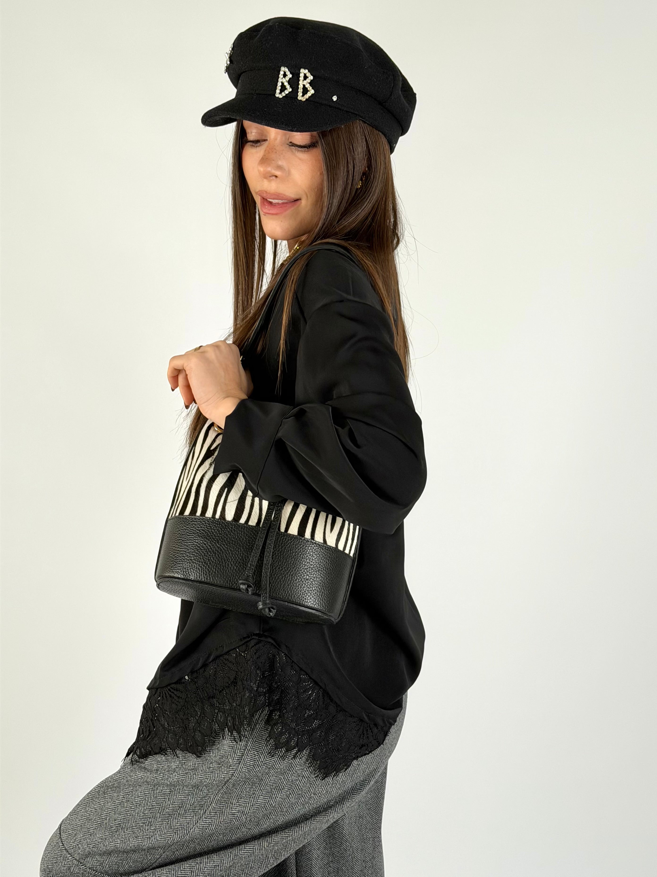 Camicia taschino nera