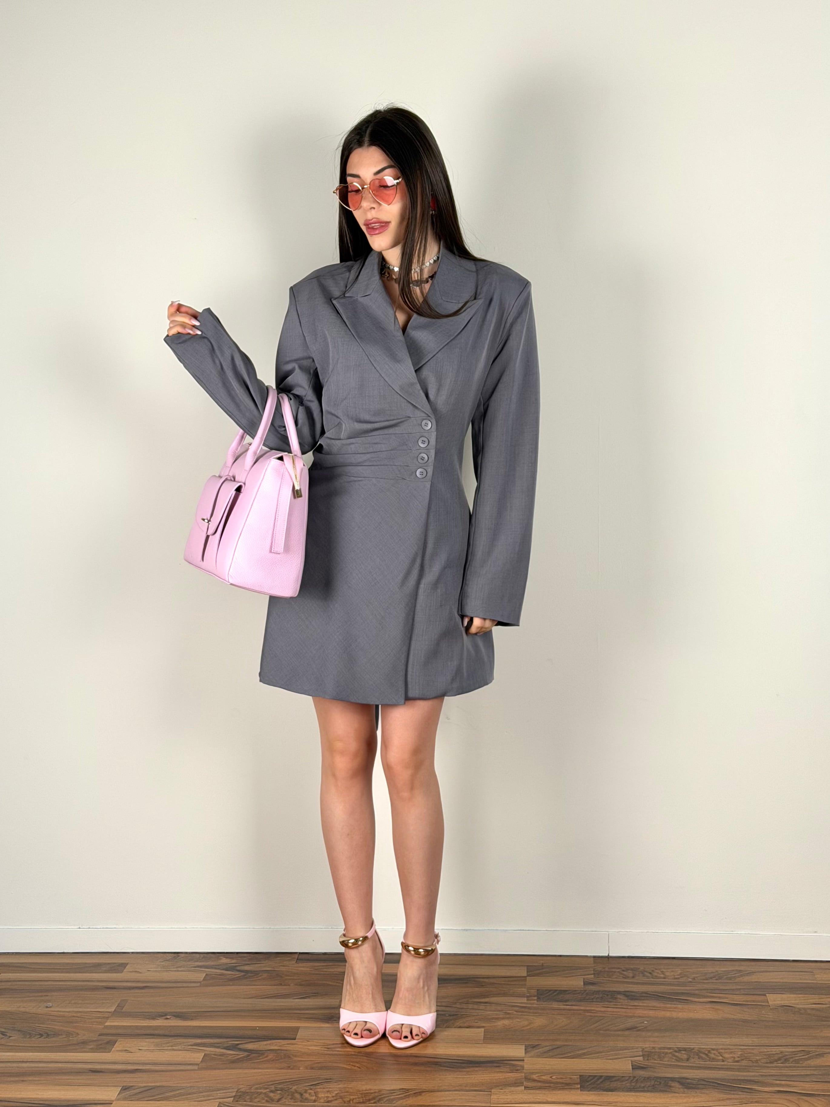 Abito Velvet grigio