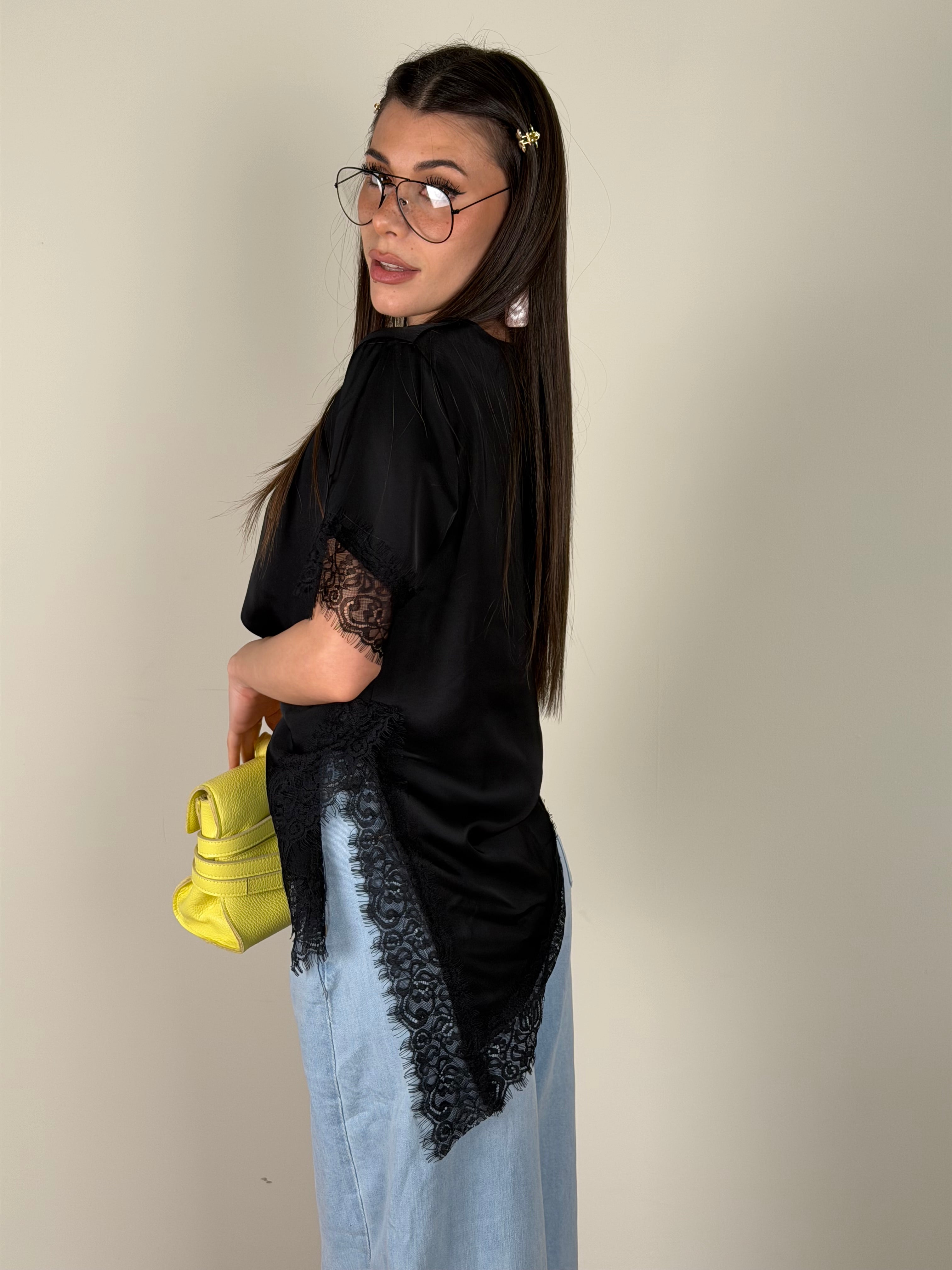 Maglia trasversale nero