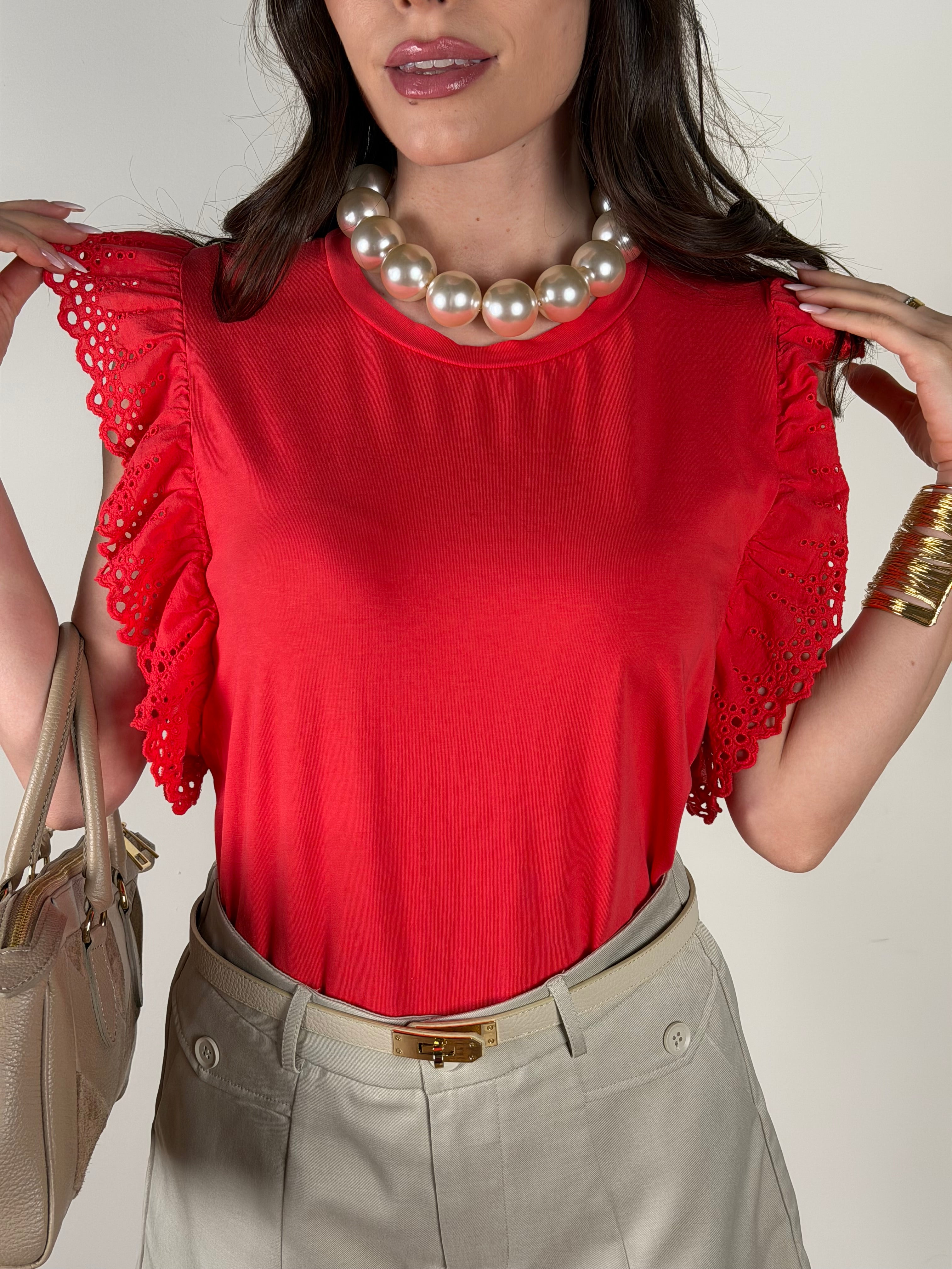 T-shirt Florence corallo