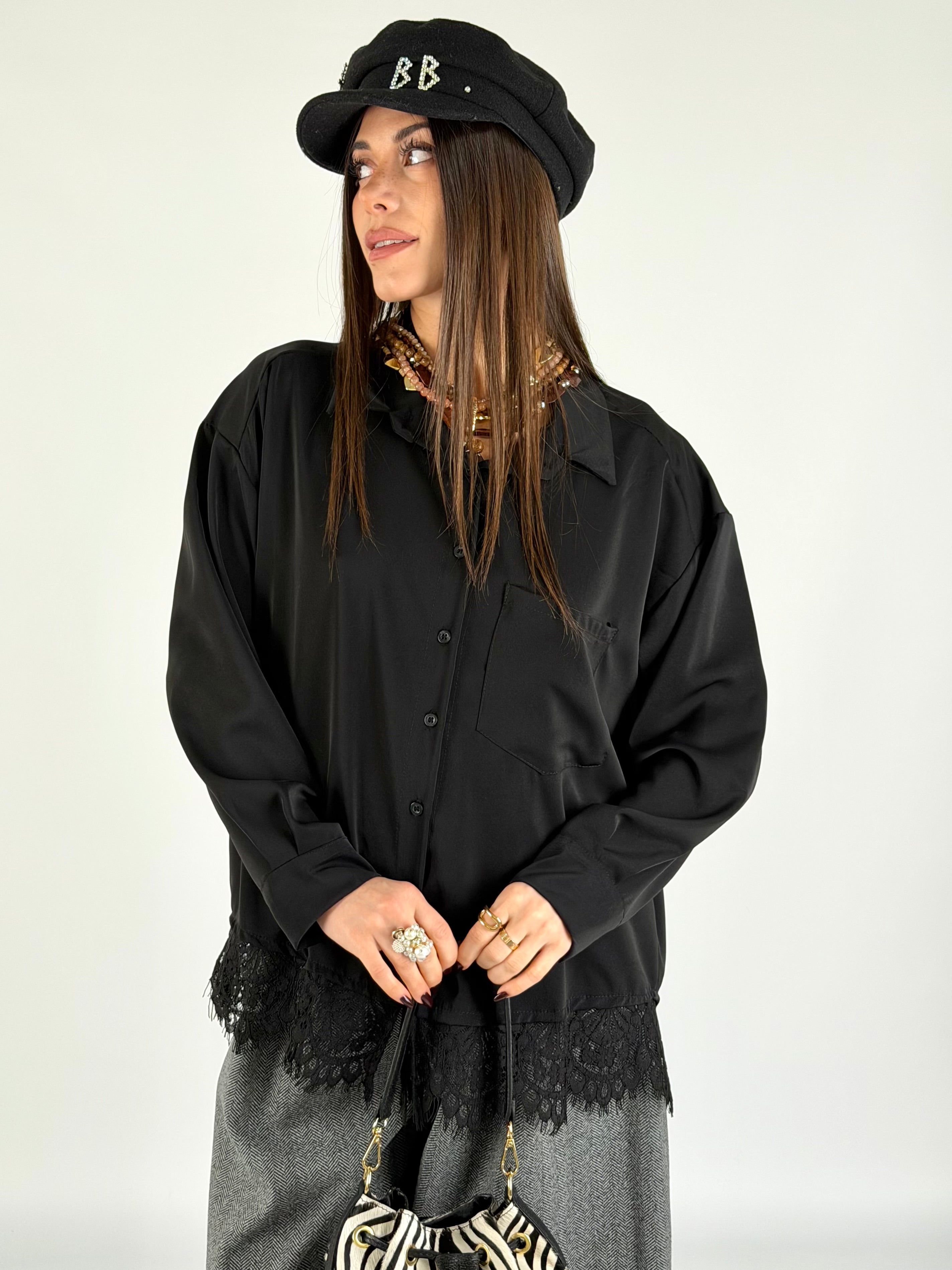 Camicia taschino nera