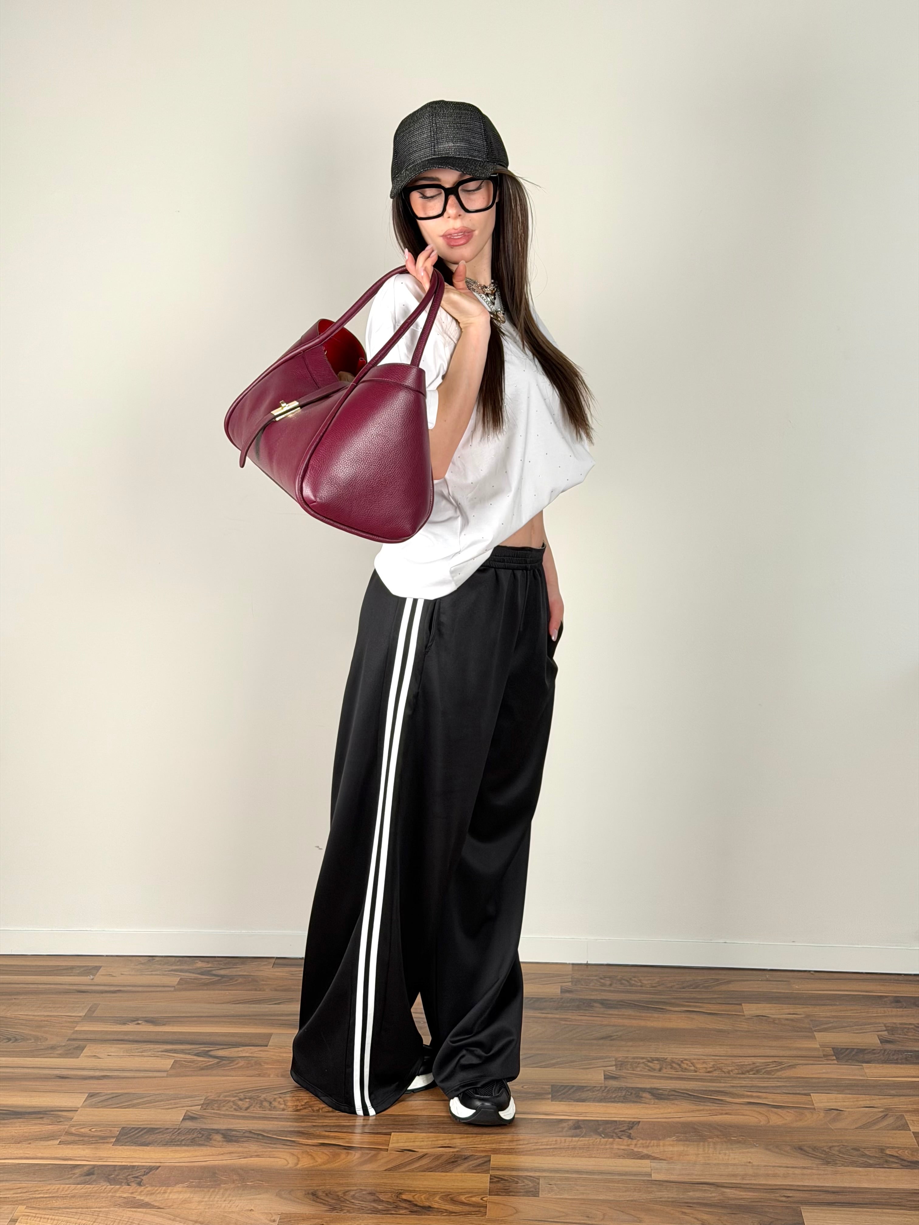 Pantalone tuta Sweety nero