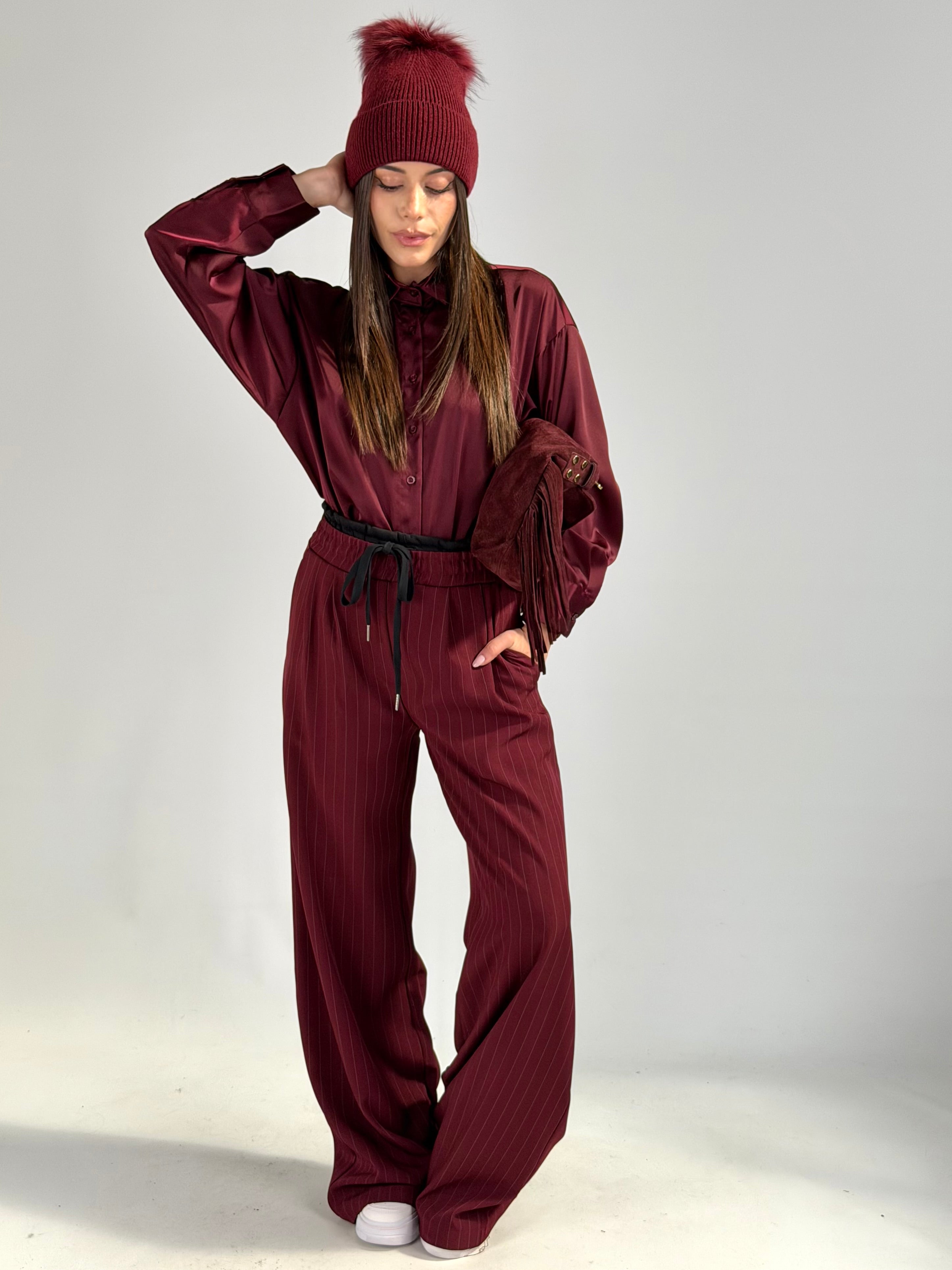 Camicia Gloria bordeaux