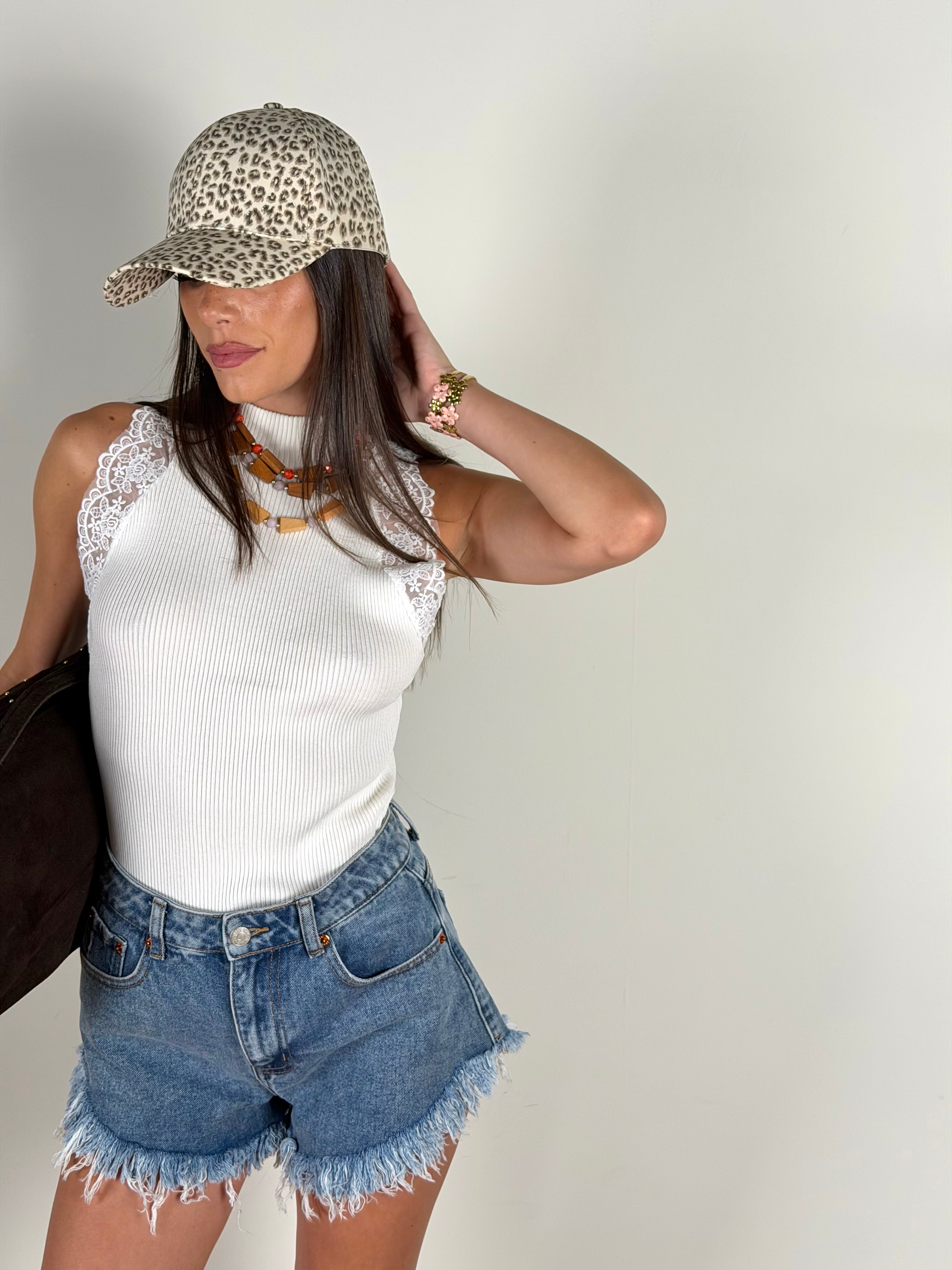 Top Solange bianco