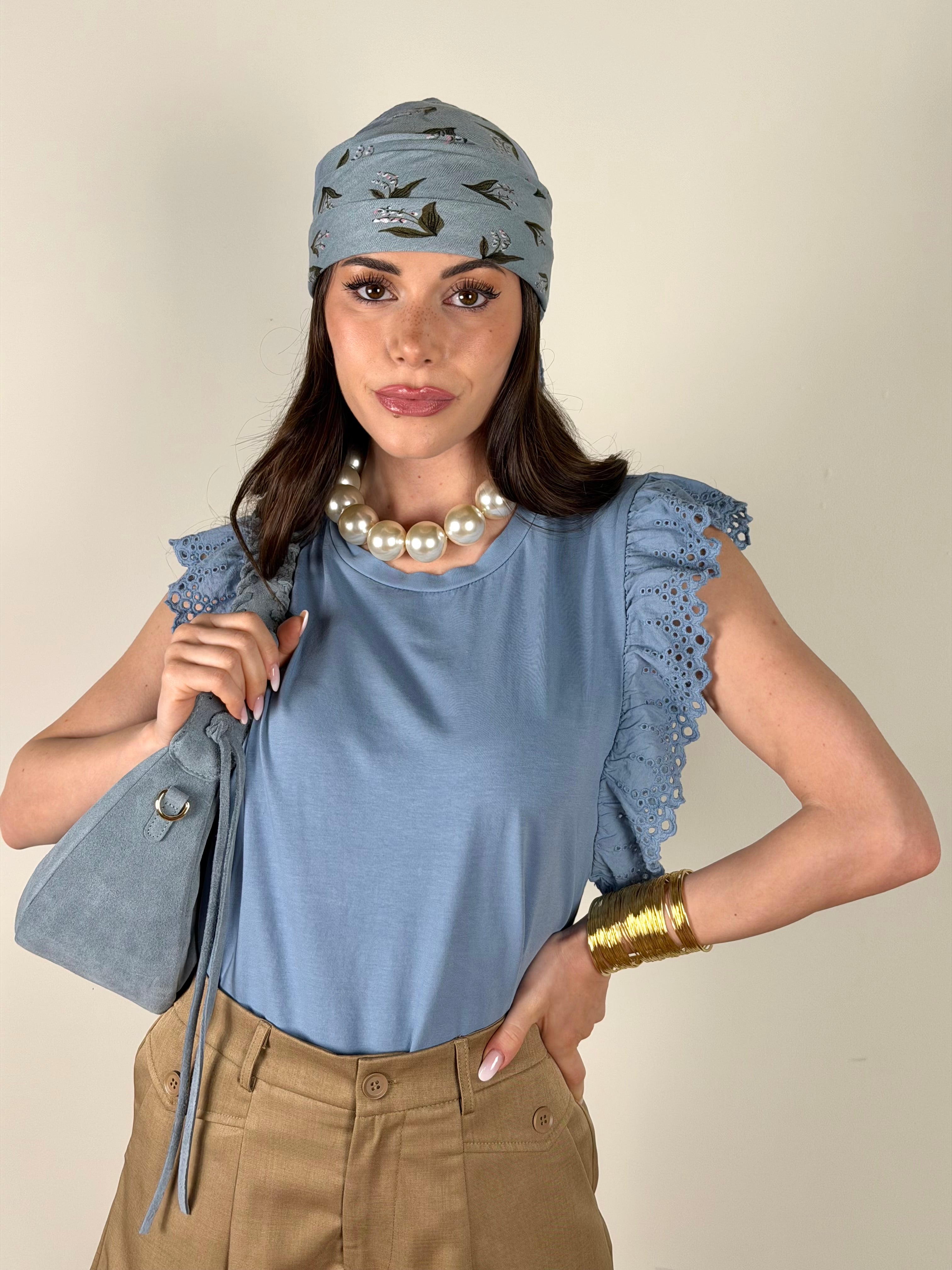 T-shirt Florence celeste