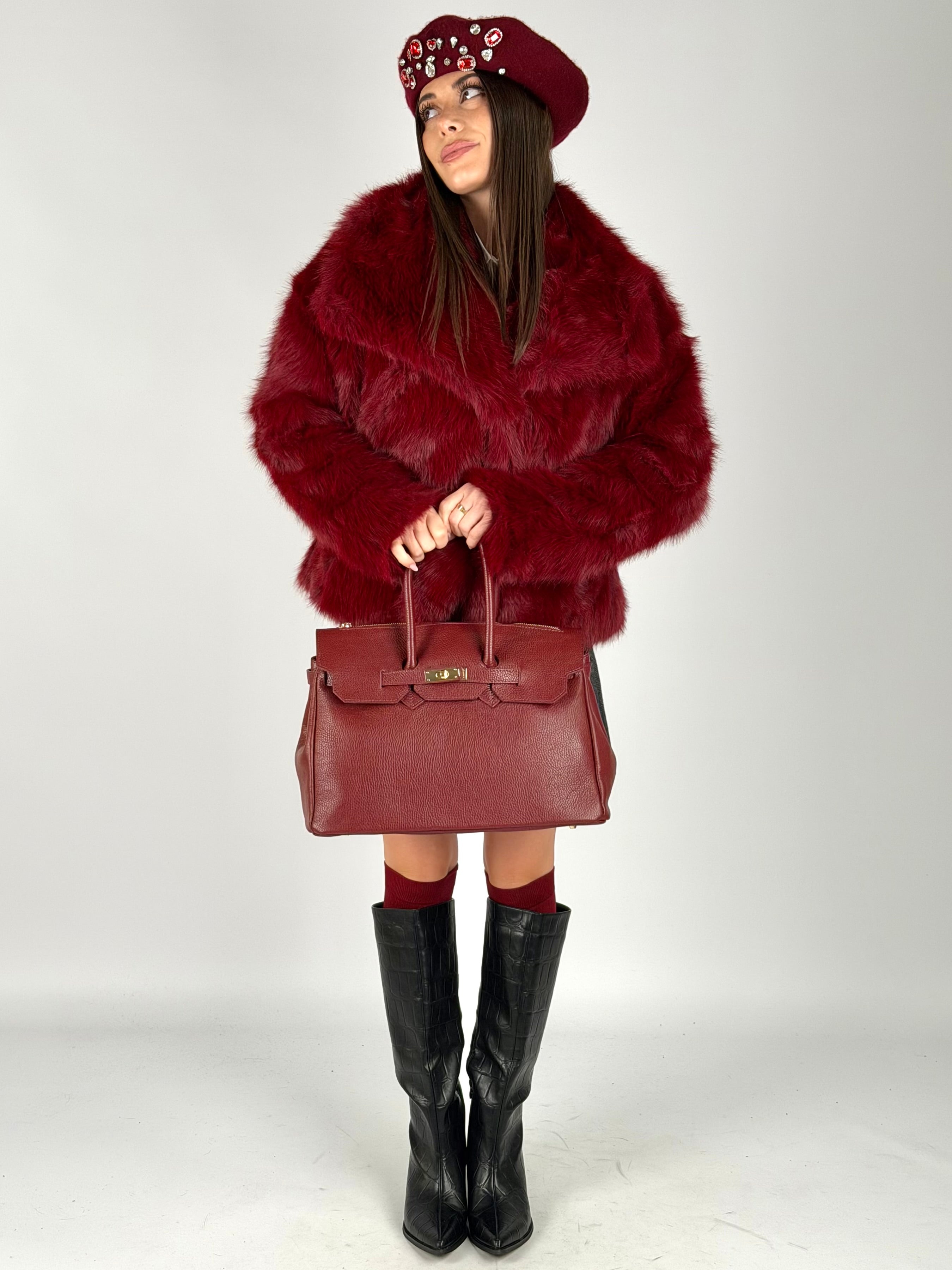 Pelliccia Soleil bordeaux