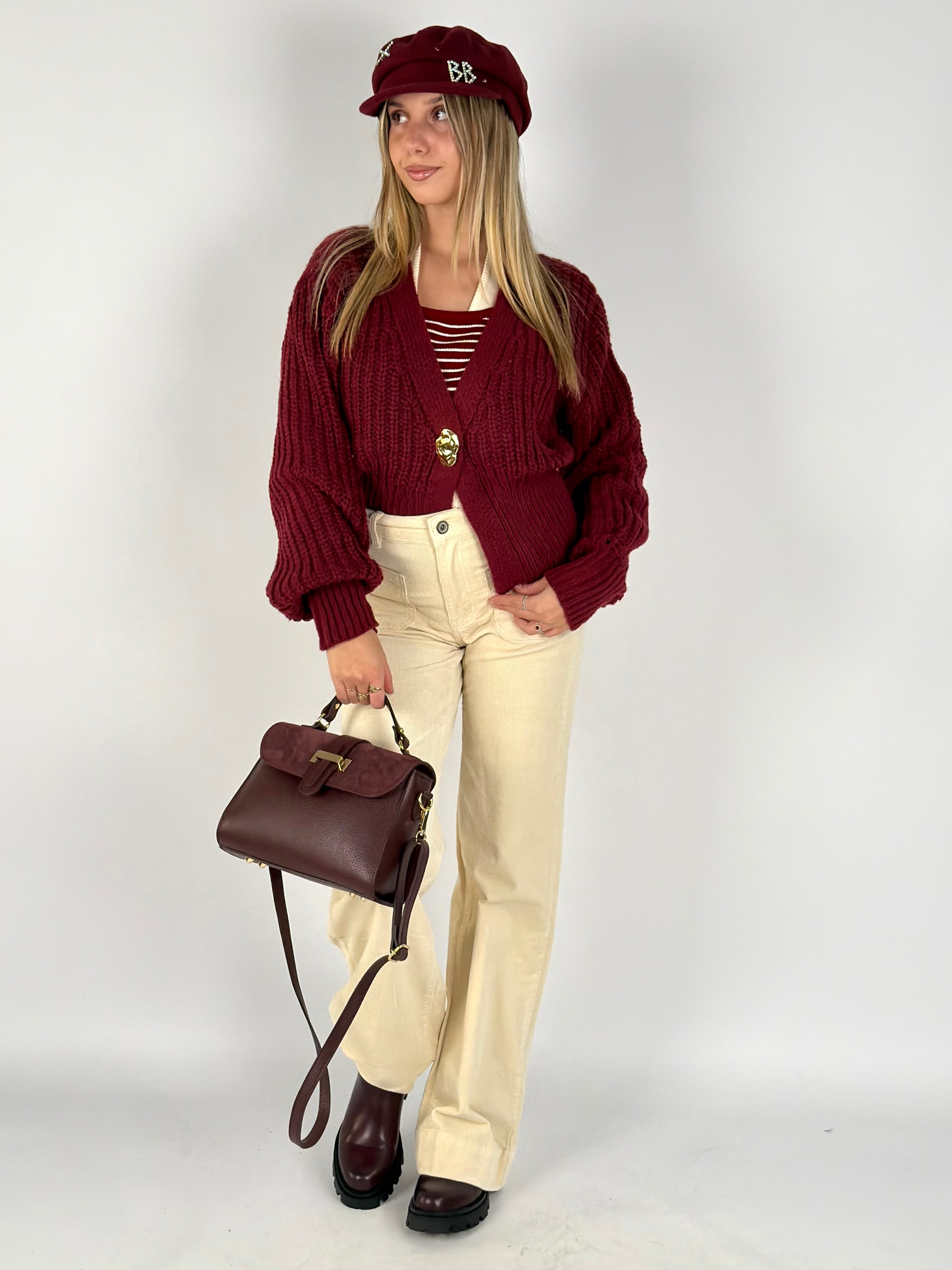 Maglia happy bordeaux