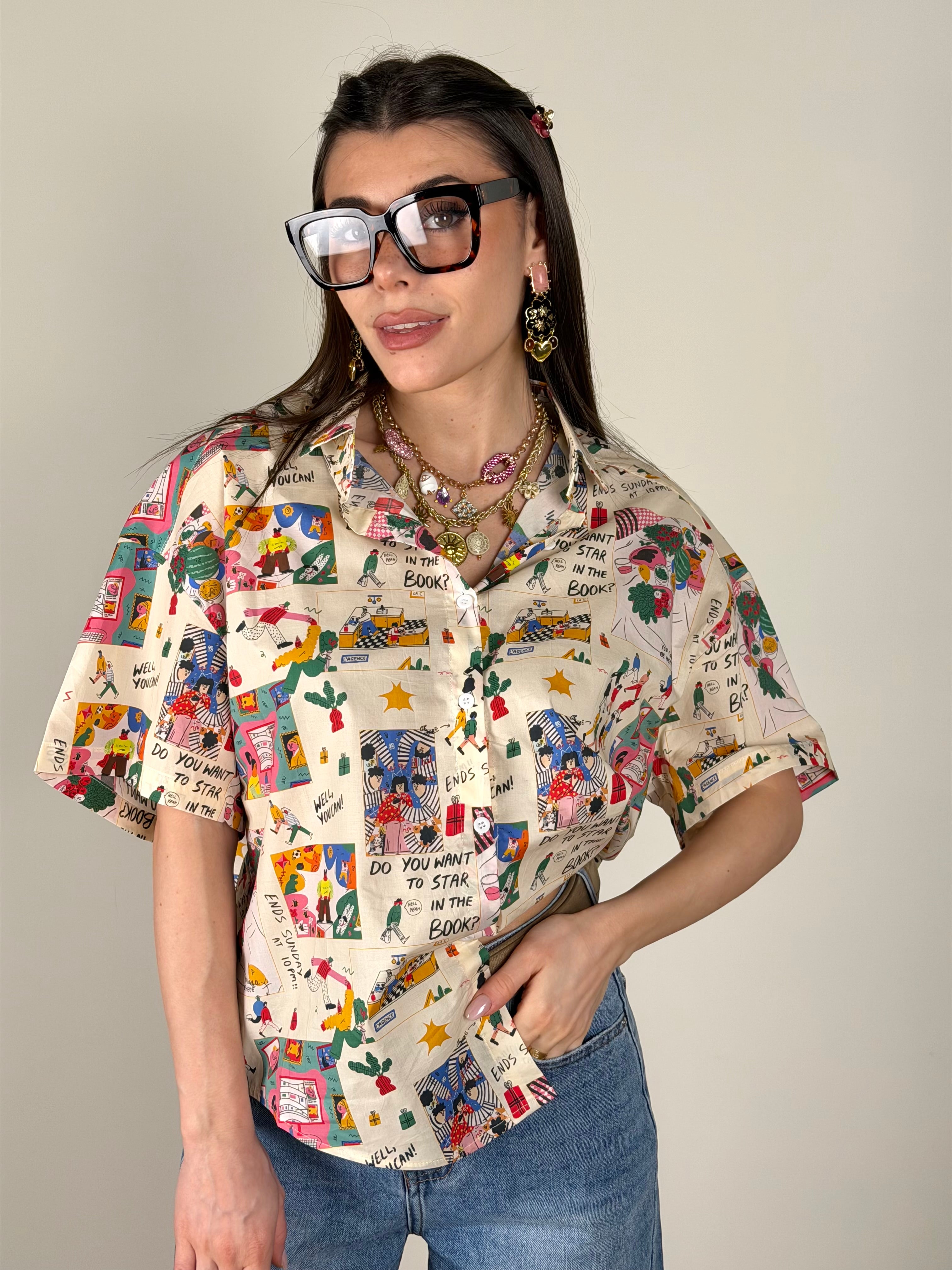 Camicia mix fumetto