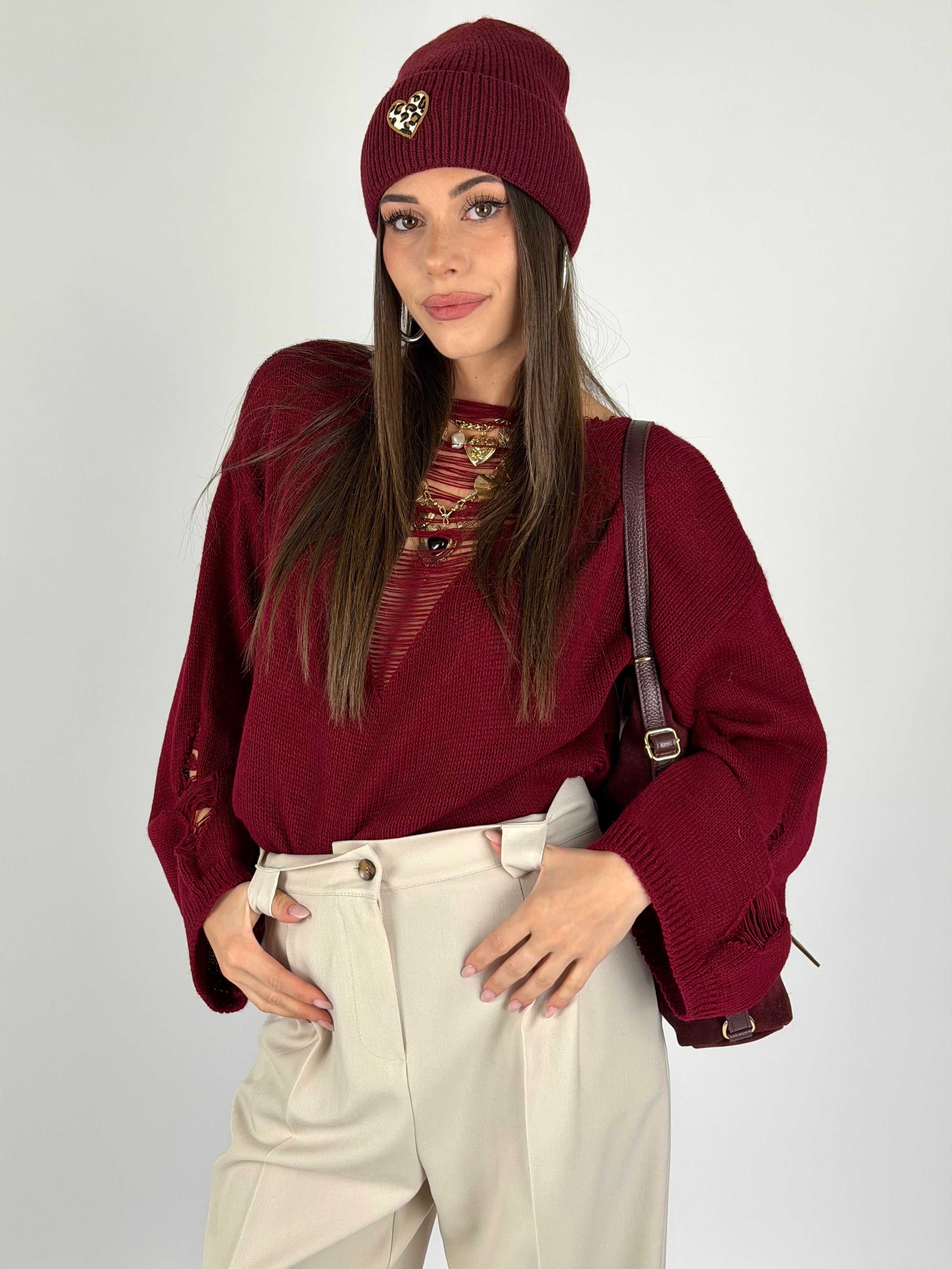 Maglia Amanda bordeaux