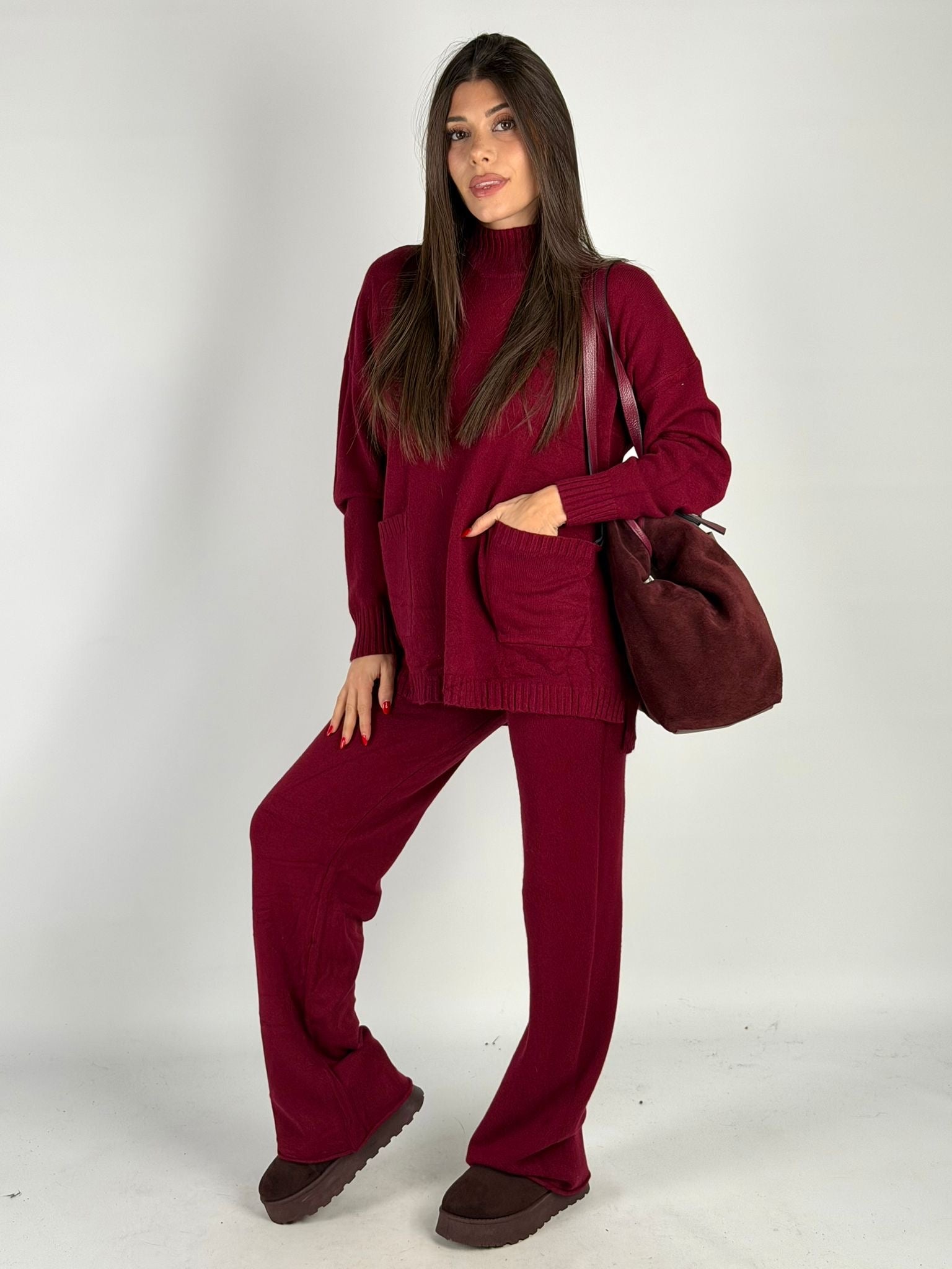 Tuta tasche bordeuax