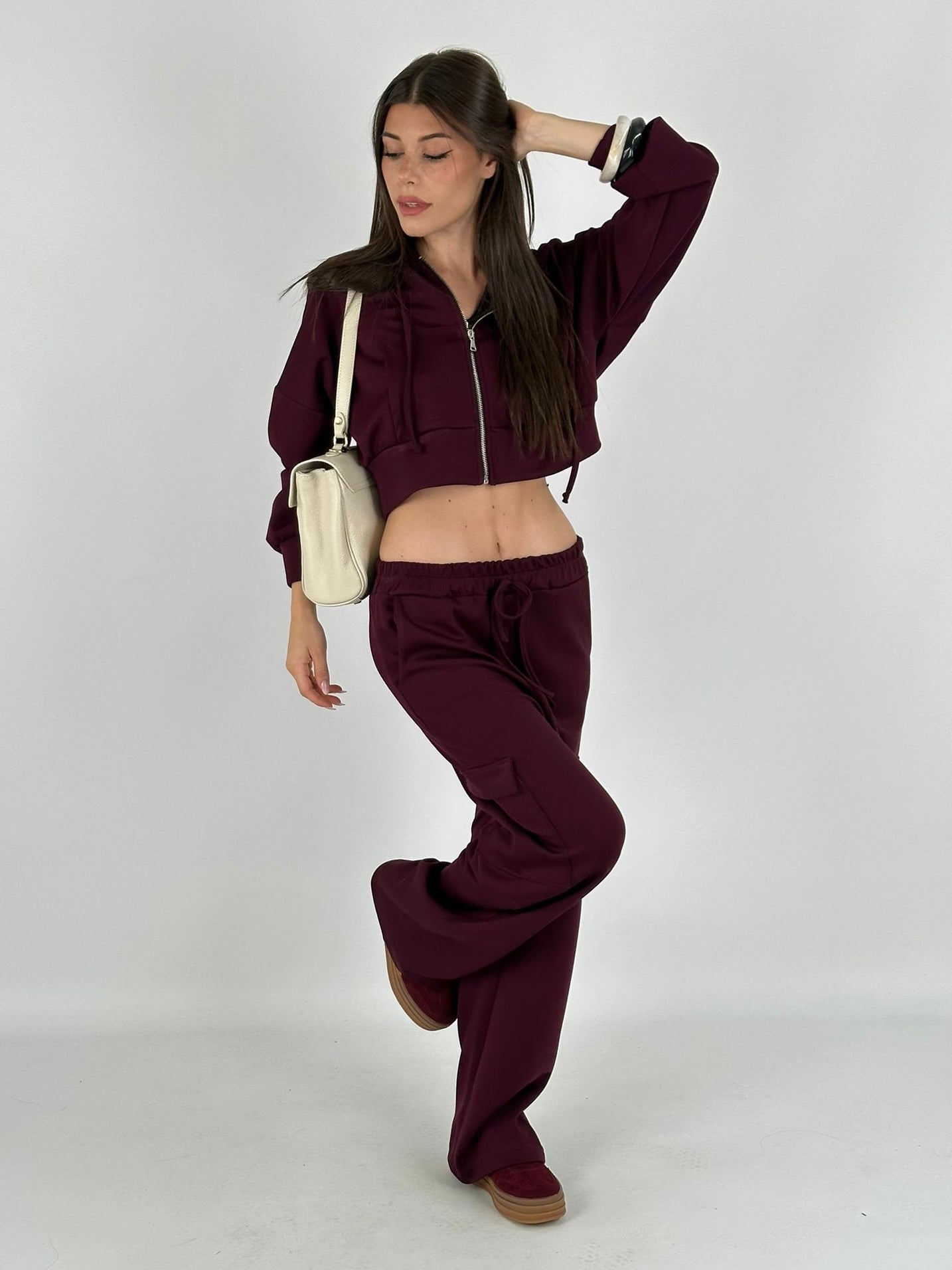 Tuta sportiva Saida bordeaux