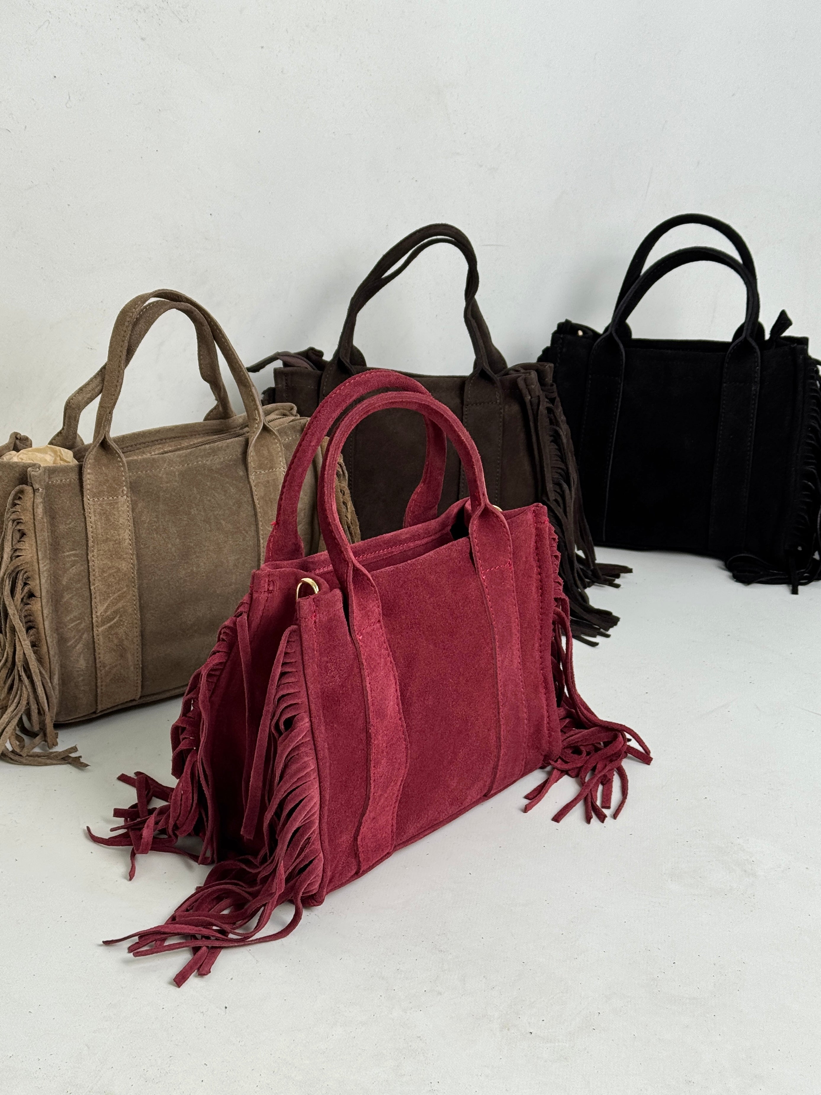 TOTE BAG in camoscio