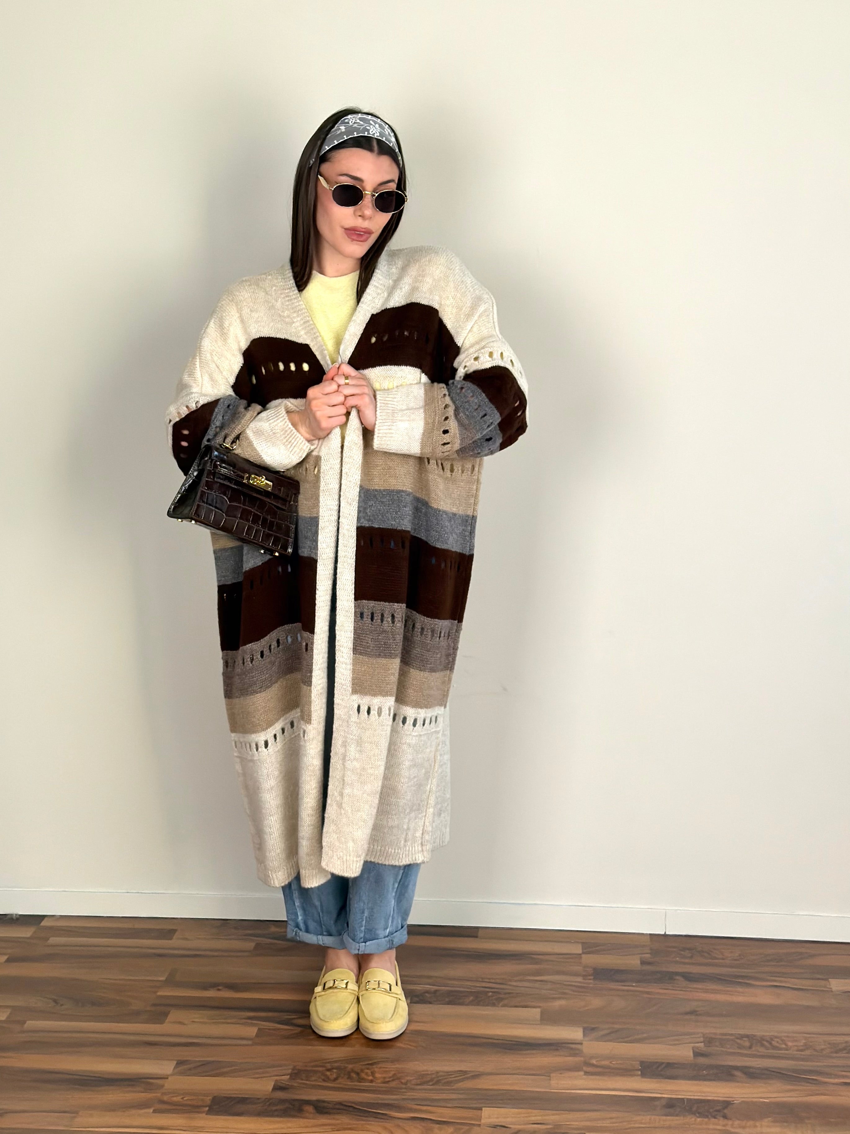 Cardigan bicolor moro
