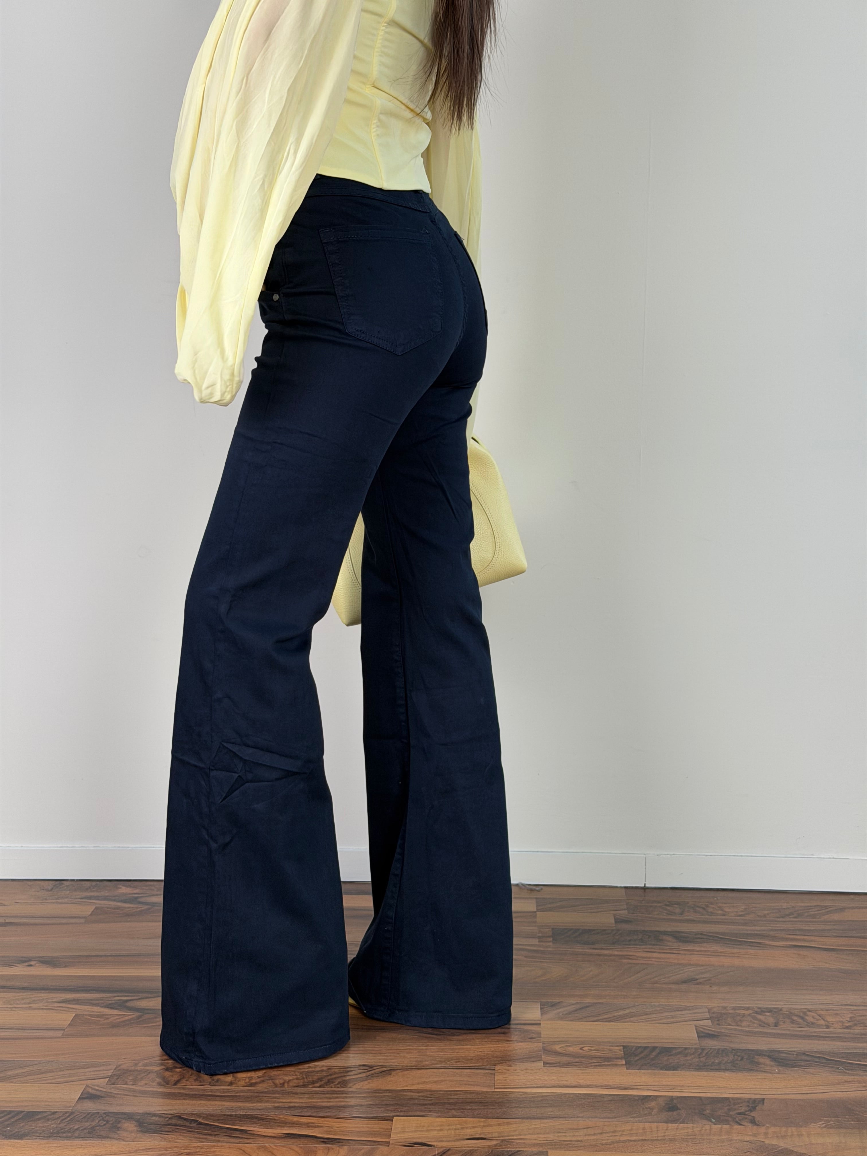 Jeans zampa Lunetta blu