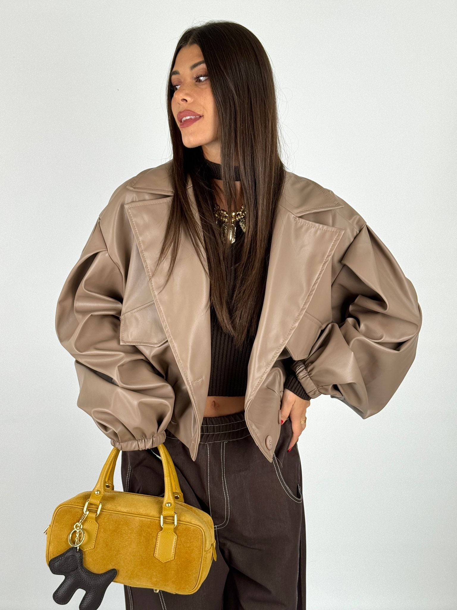 Bomber Olga beige