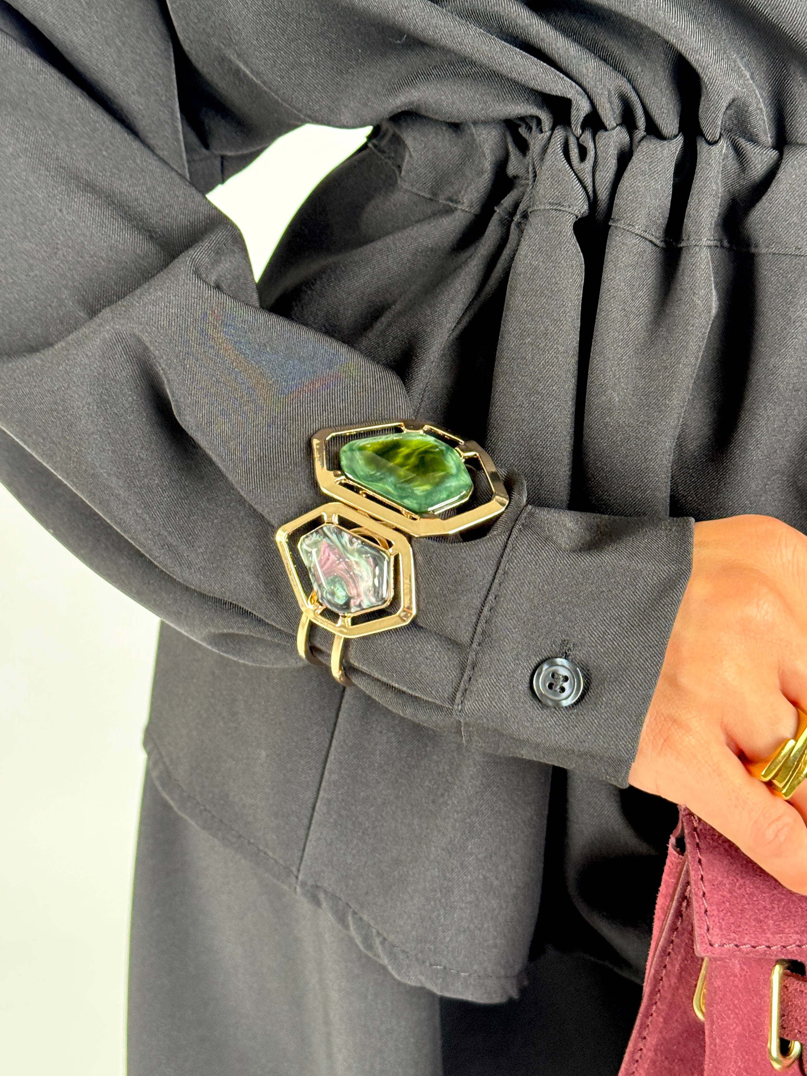 Bracciale rigido pietra - 2 colori