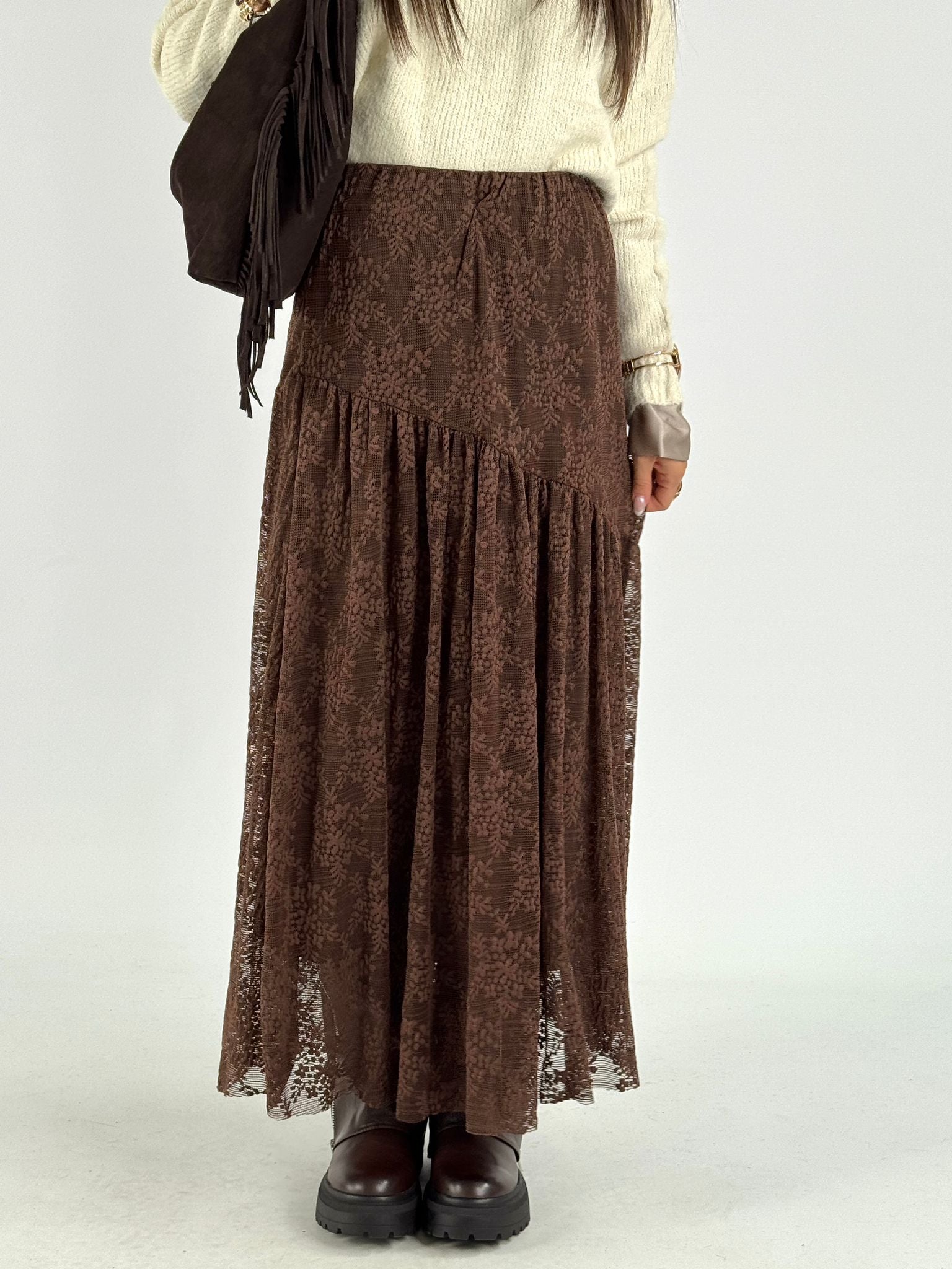 Gonna pizzo Genova moro