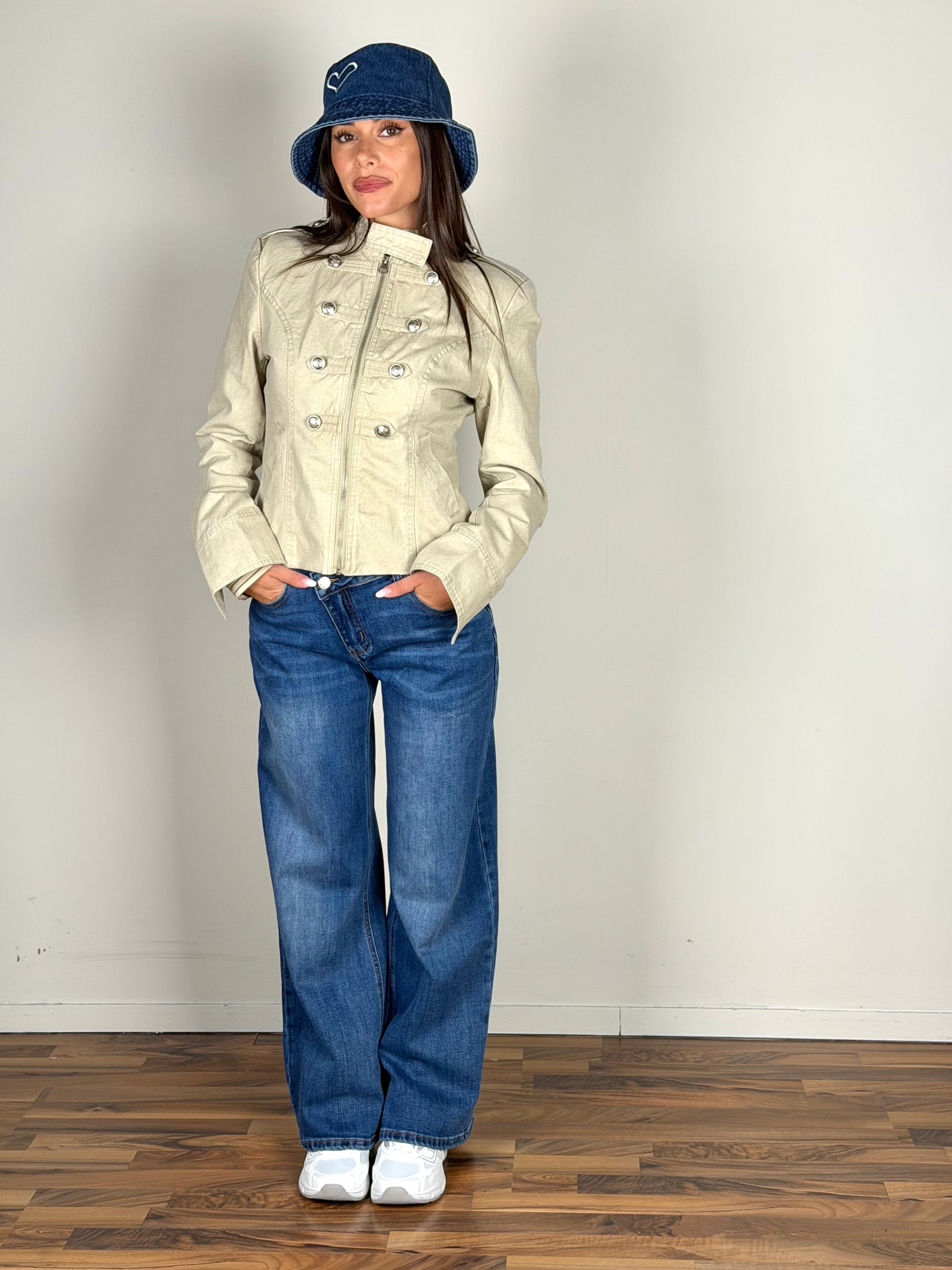 Giubbino jeans Giselle beige