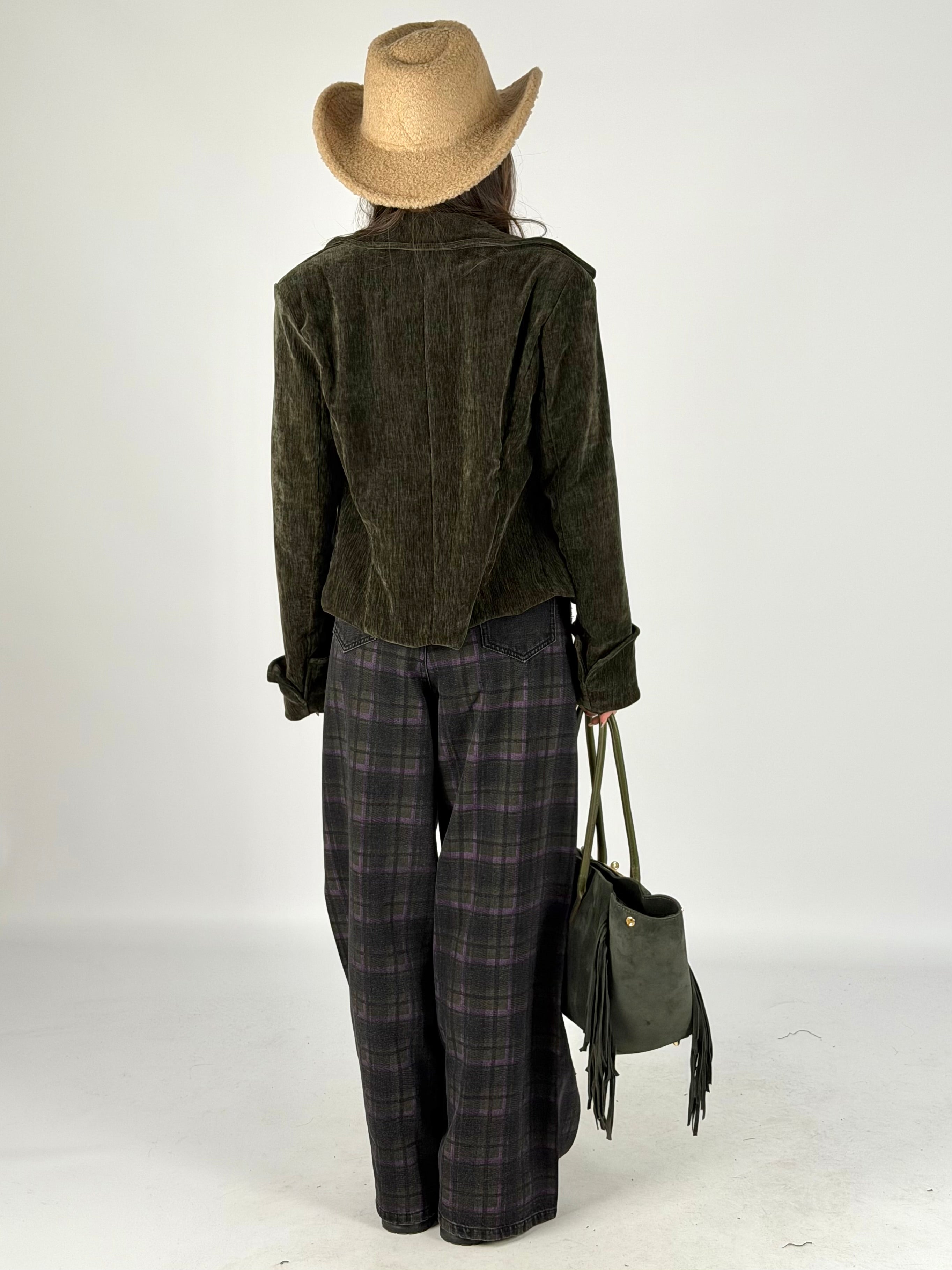 Camicia velluto verde