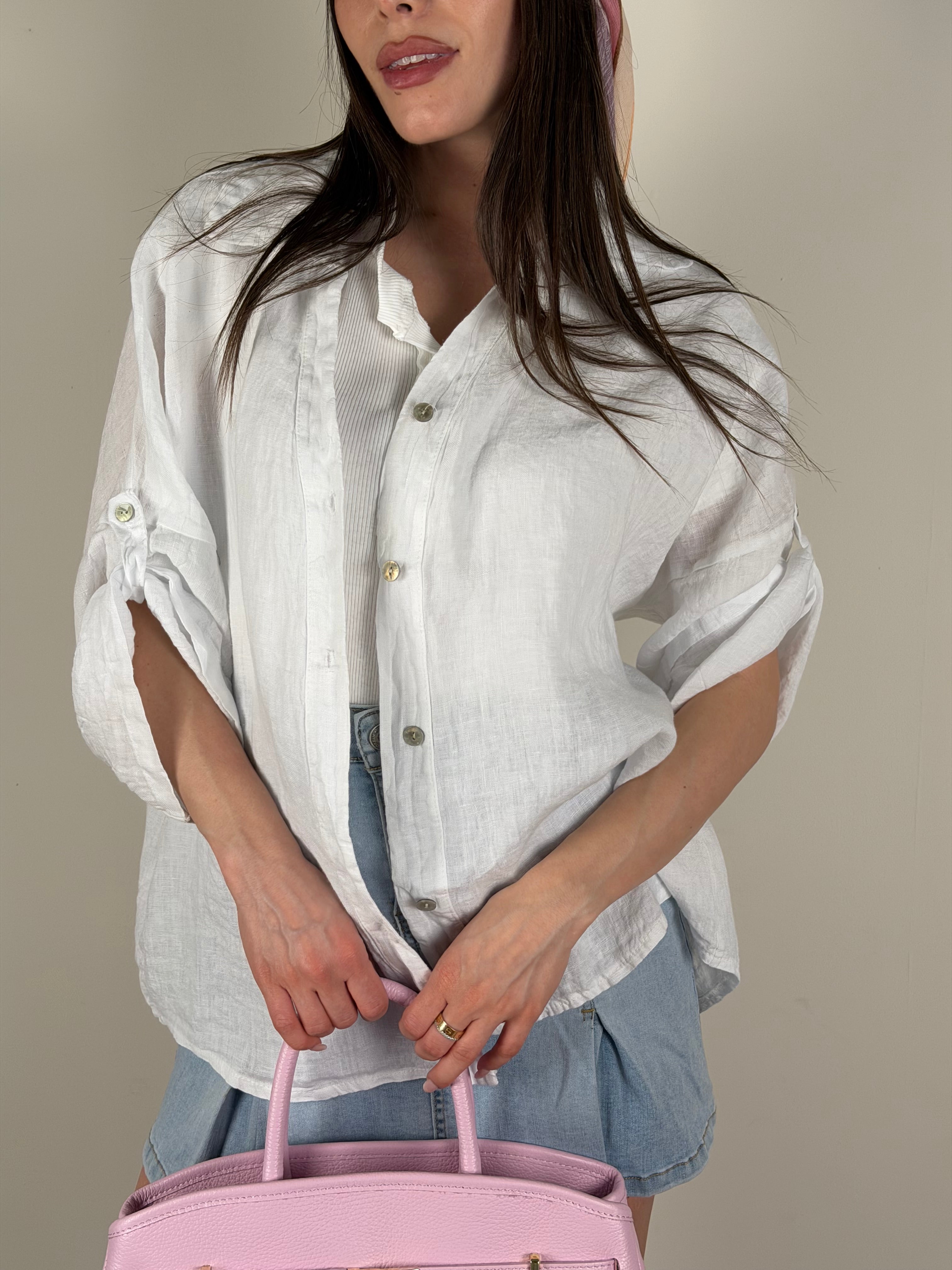 Camicia Sandy Puro Lino bianco