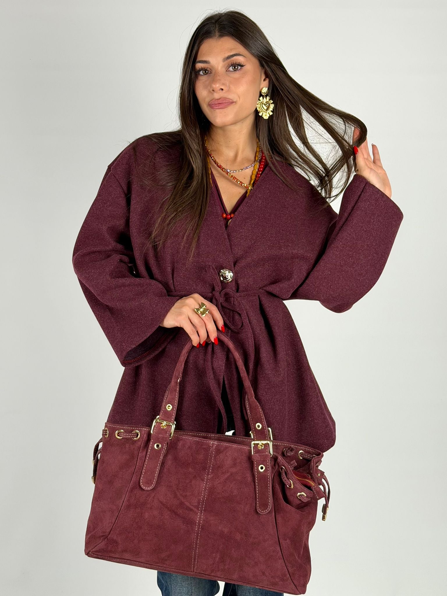 Cappotto Britney bordeaux