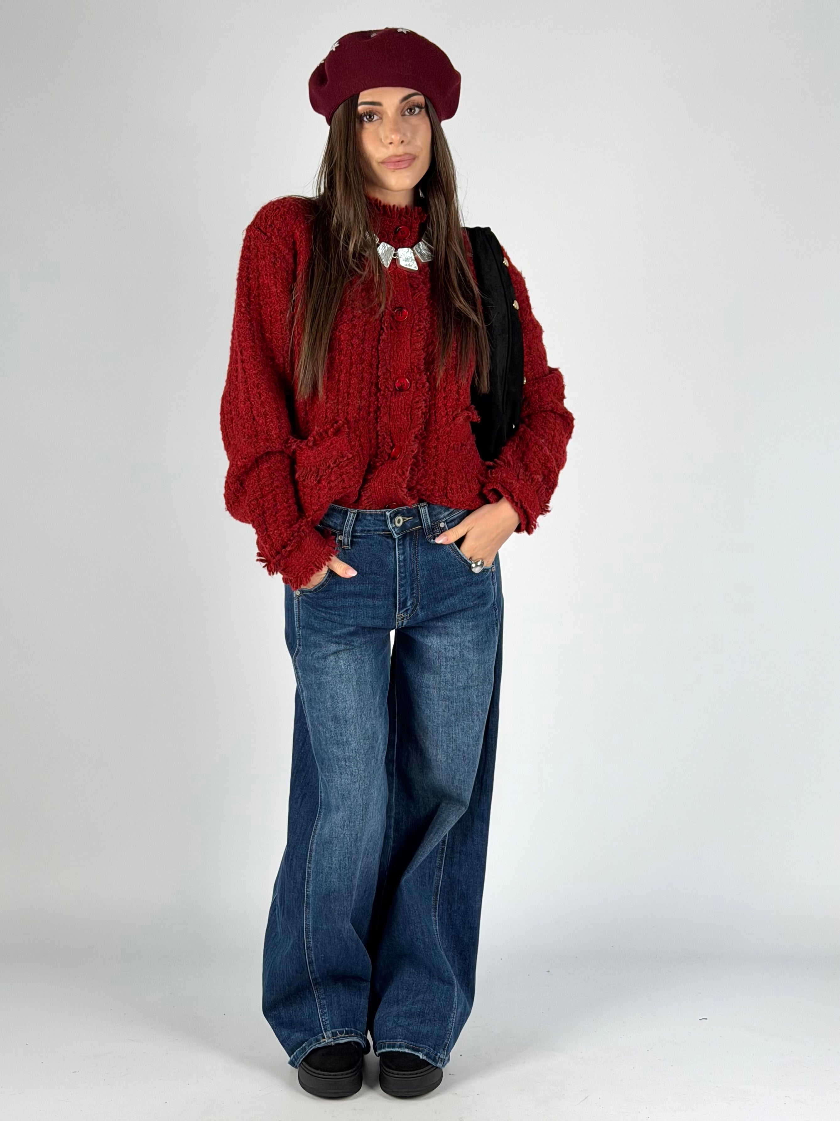 Maglia Jenna bordeaux