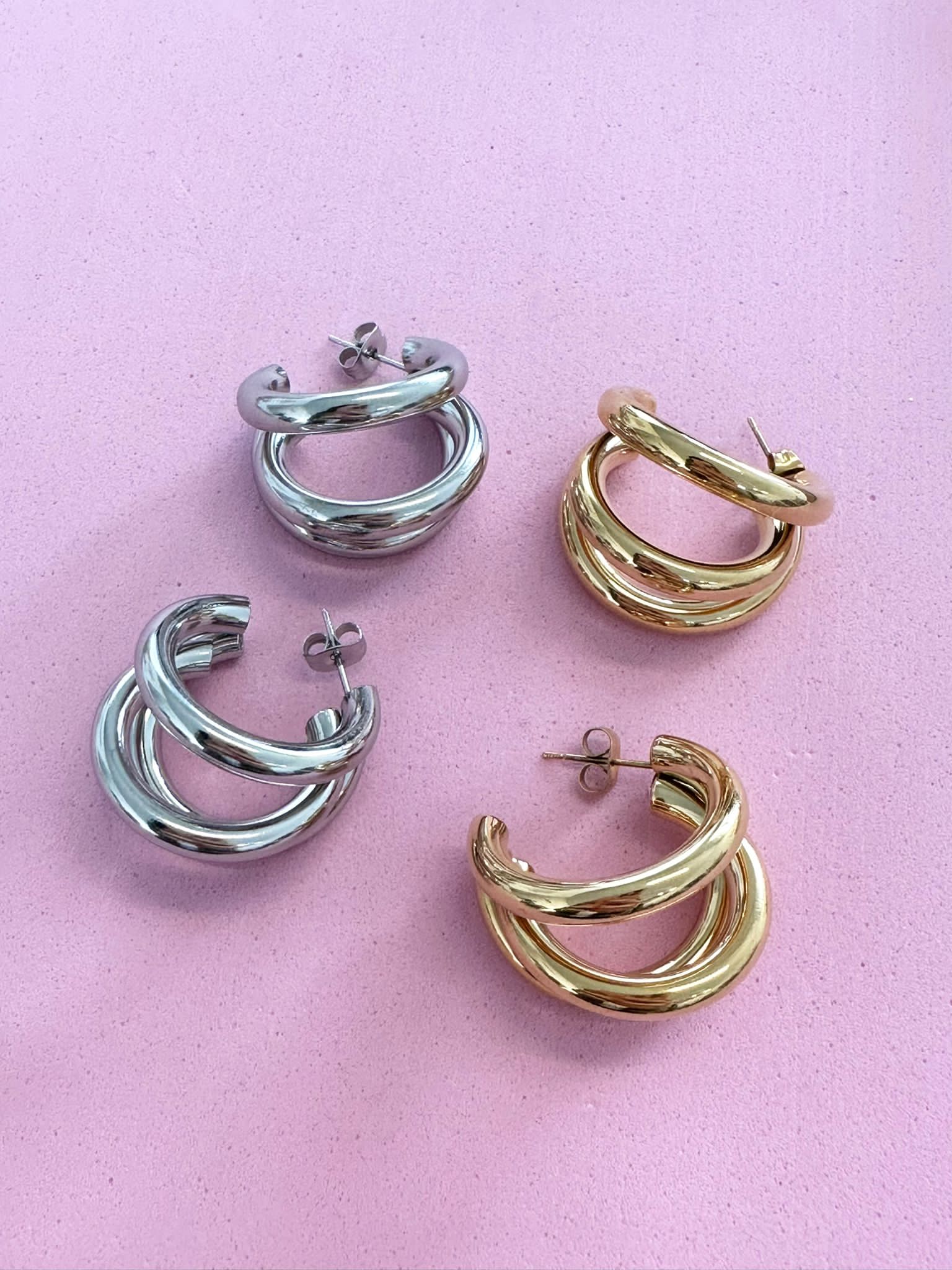 ORECCHINI CERCHIO 3 in 1