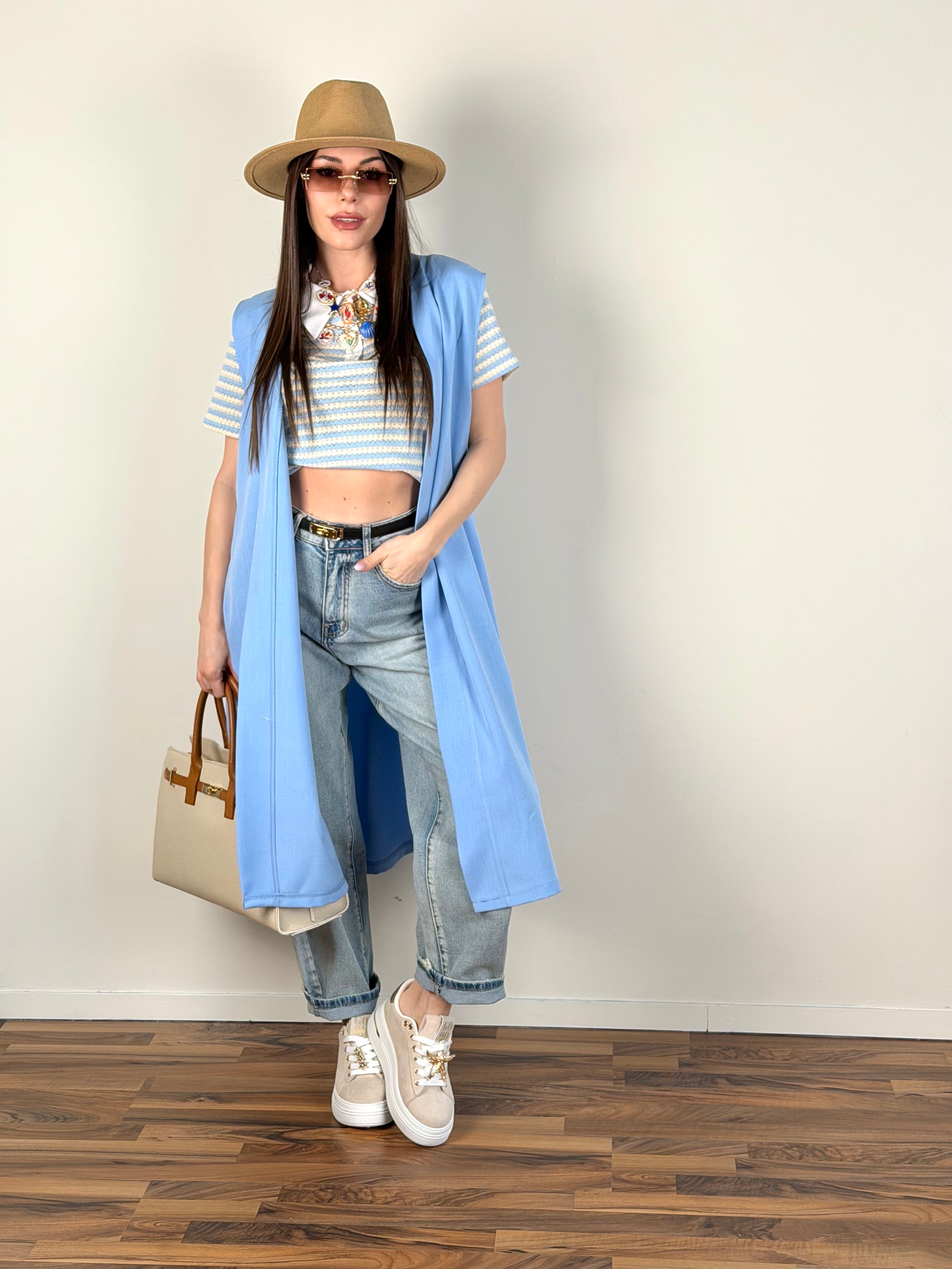 Cardigan Palermo celeste