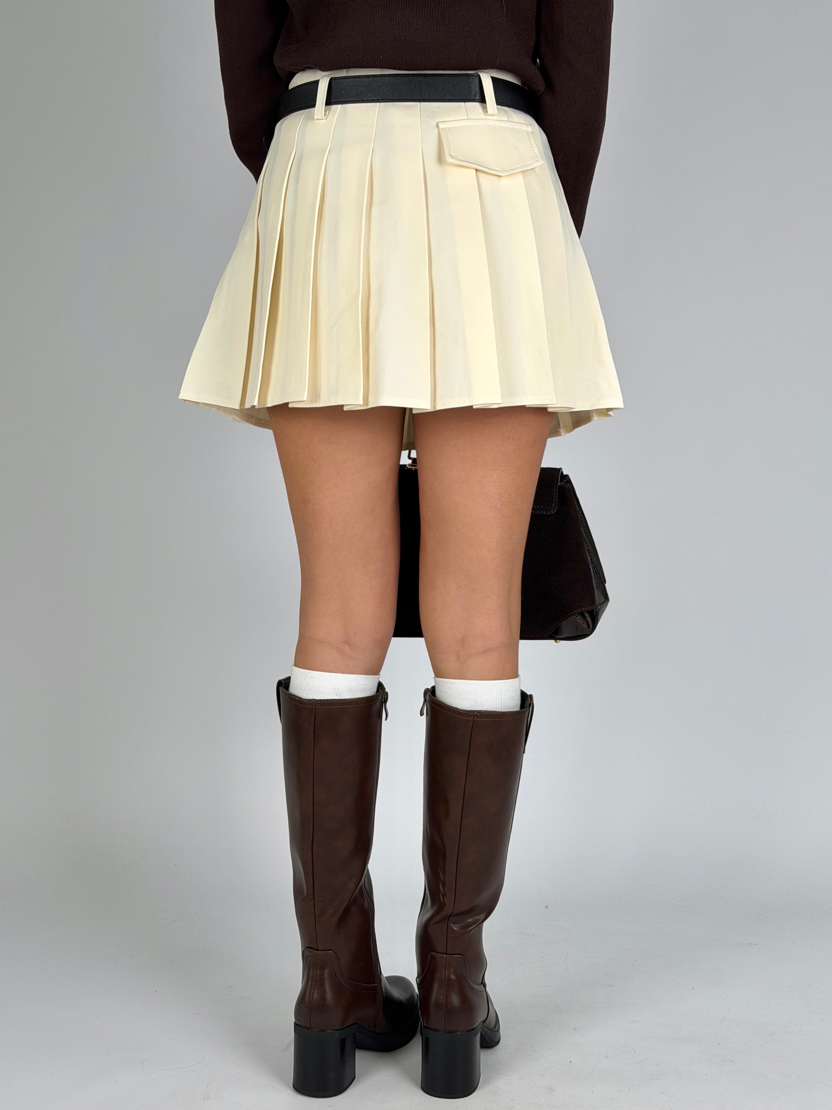 Gonna plisse Siena panna