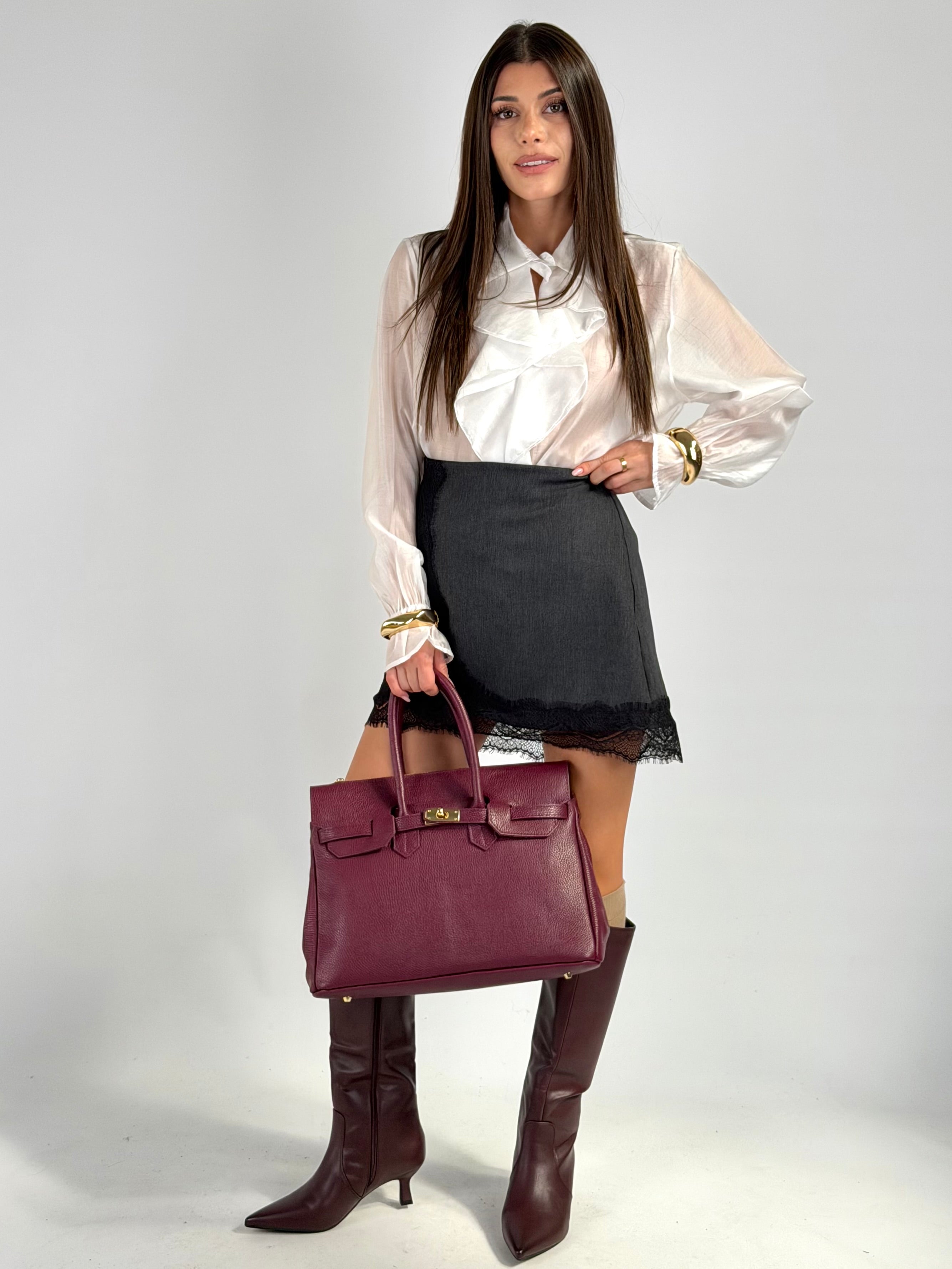 Camicia volant premium bianco