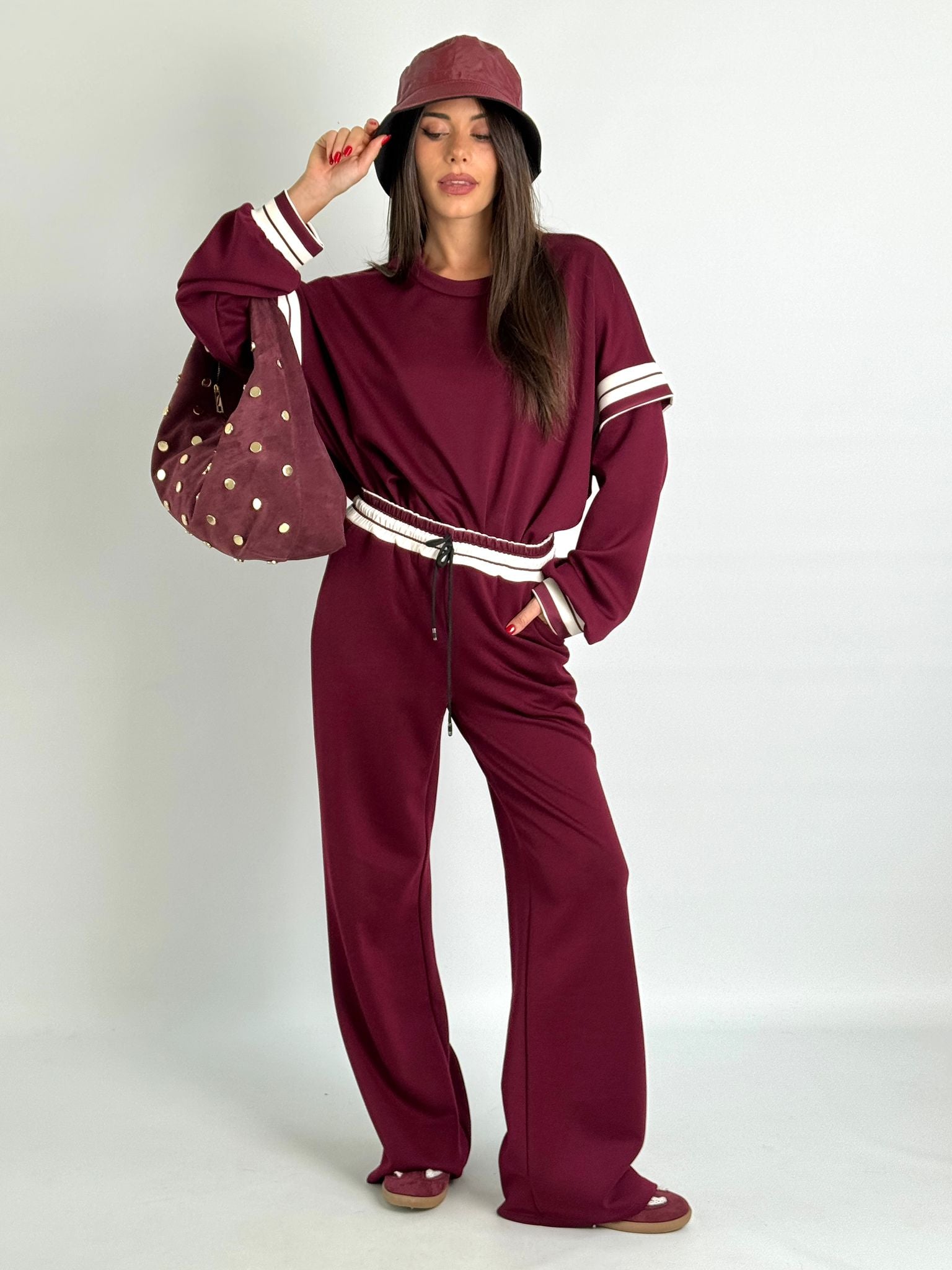 Tuta sportiva Olga bordeaux