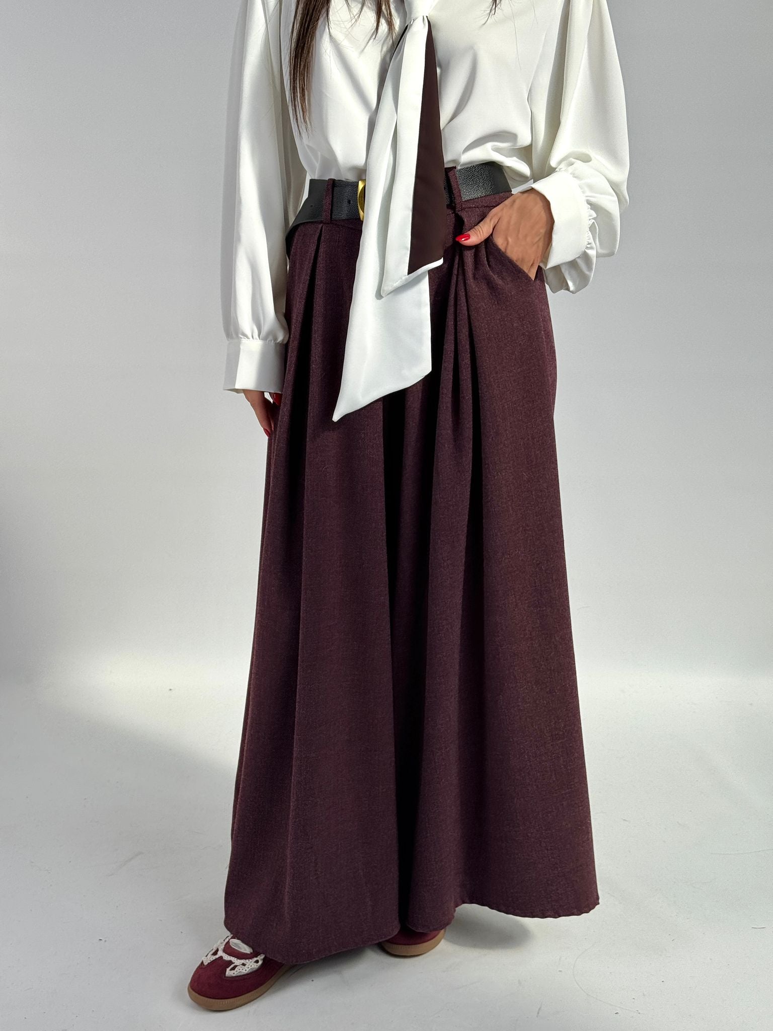 Pantalone Kate bordeaux