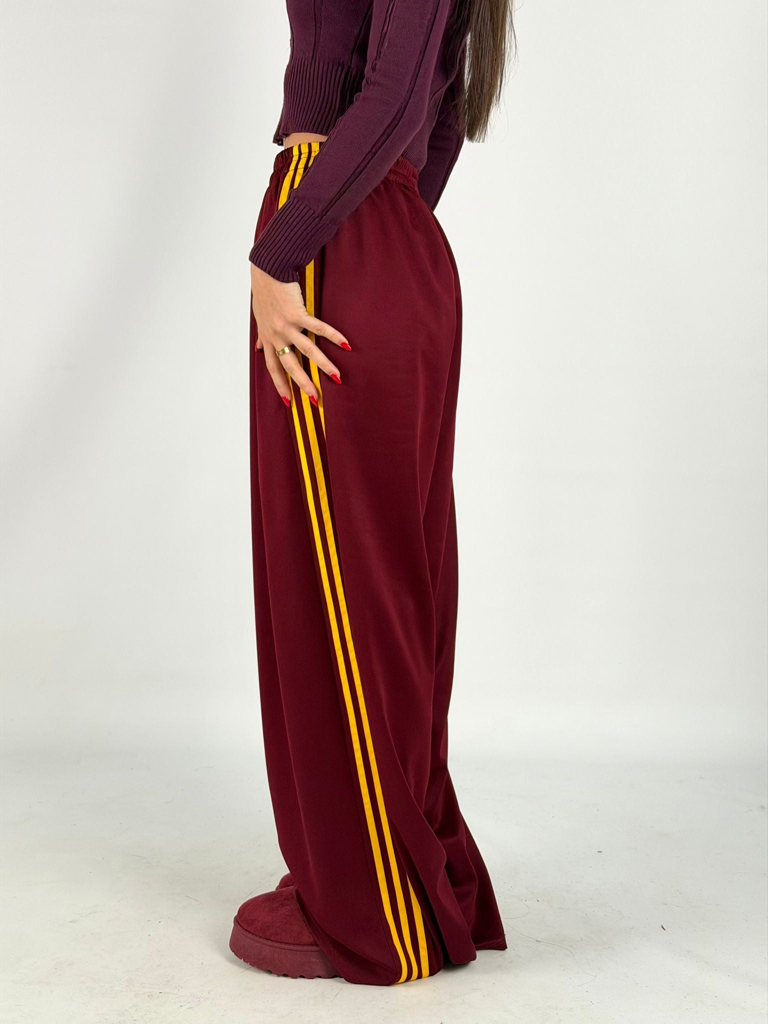 Pantalone Beyoncé bordeaux