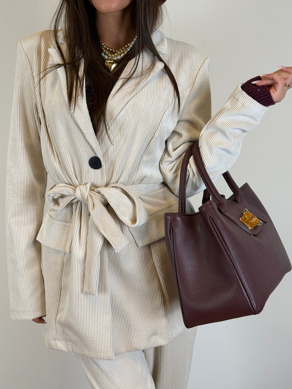 Completo Velluto Chic panna